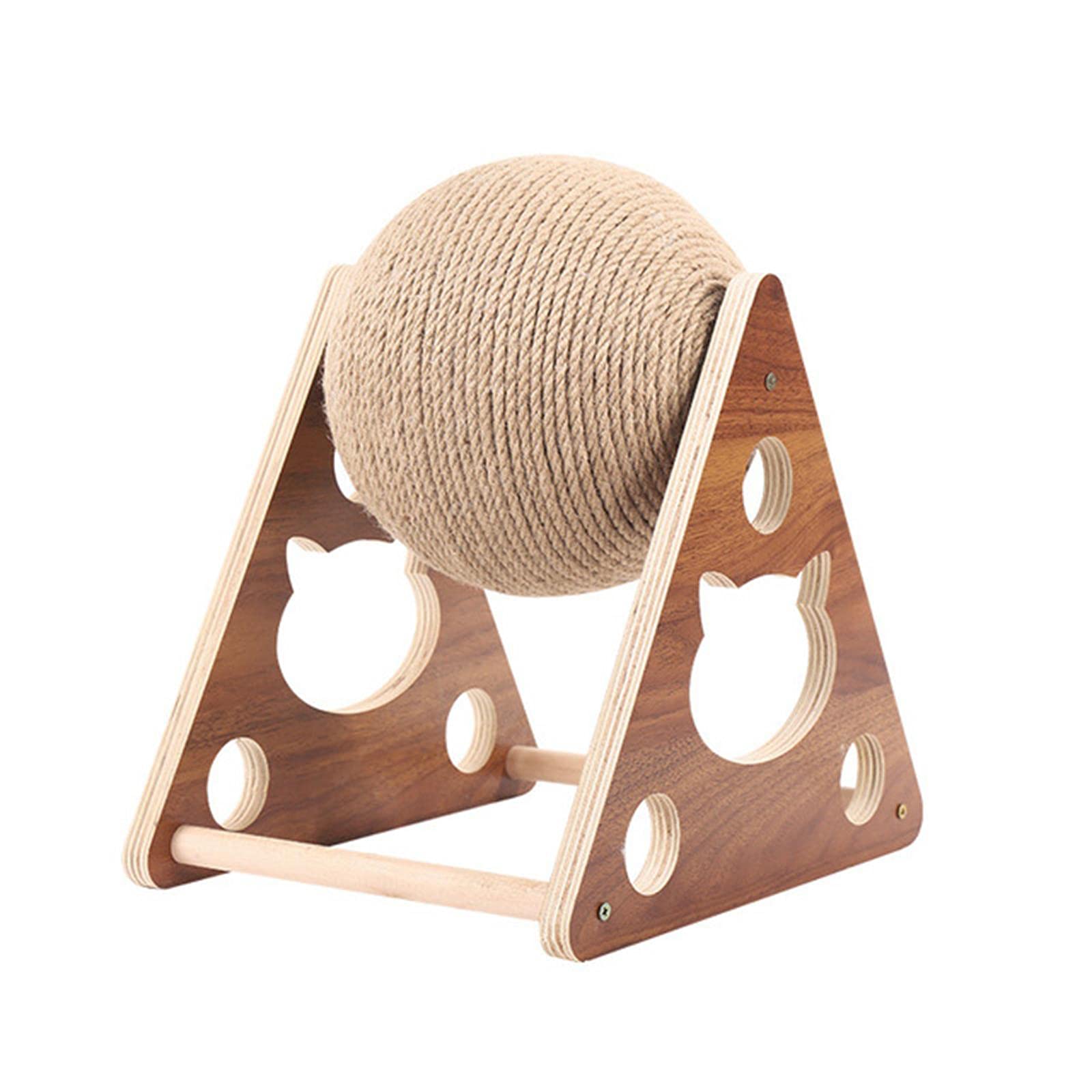 Premium Solid Wood Cat Scratcher Ball - Interactive Scratching Toy for Cats & Small Dogs | Durable Lobster Design for Indoor Play & Stress Relief
