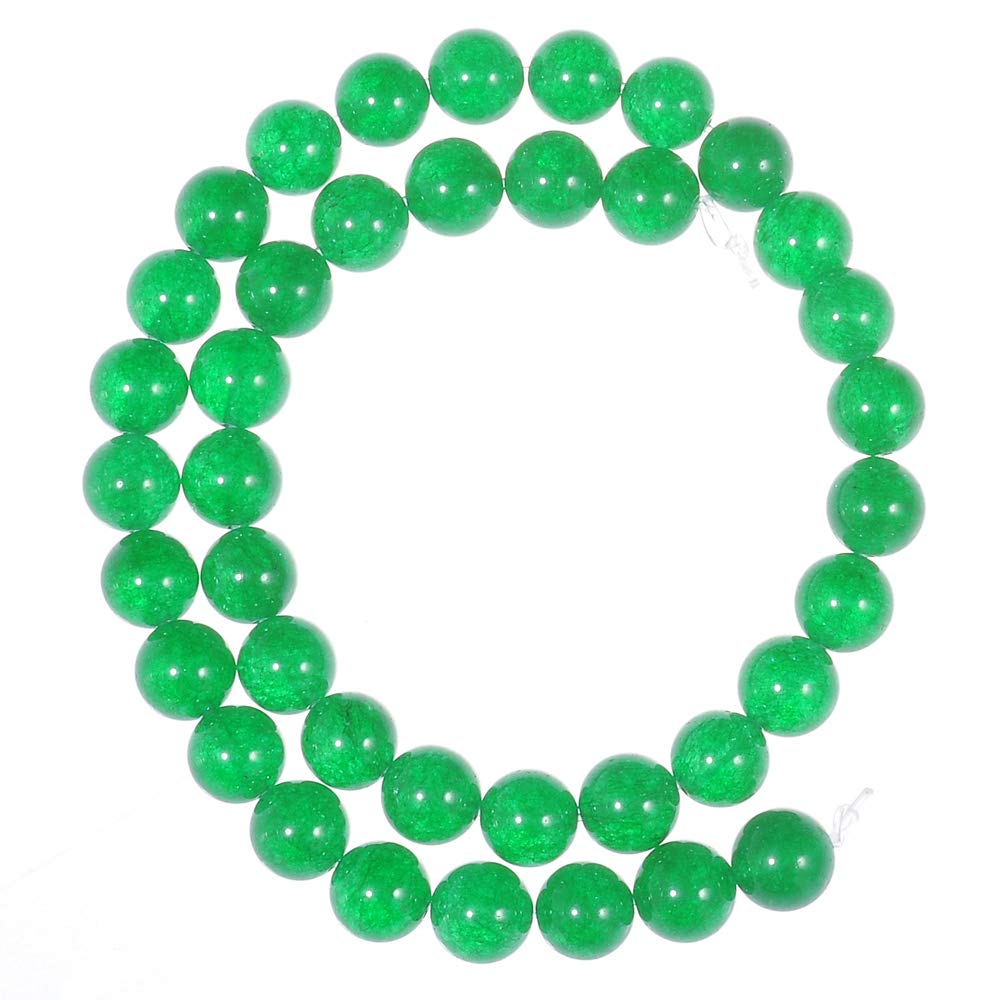 12mm Green Chalcedony Agate Natural Stone Beads - Round Loose Gemstone Beads for Jewelry Making, DIY Crafts, Healing Crystal Energy Stone (1 Strand 15