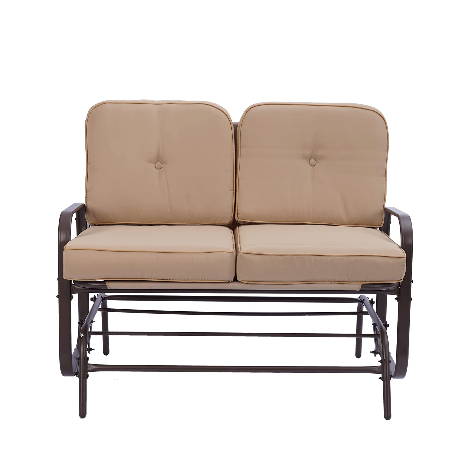 **Outdoor Swing Glider Rocking Chair for 2 Person - Patio Double Sofa Bench with Cushions, Steel Frame Love Seat Set - Perfect for Patios, Gardens, Porches & Backyard Relaxation**