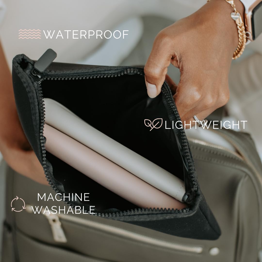 Waterproof Neoprene Wet Bag - Reusable & Washable with Water-Resistant Lining | Perfect for Diapers, Baby Wipes, Swimsuits & Toiletries | Great for Pool, Beach & Travel Essentials