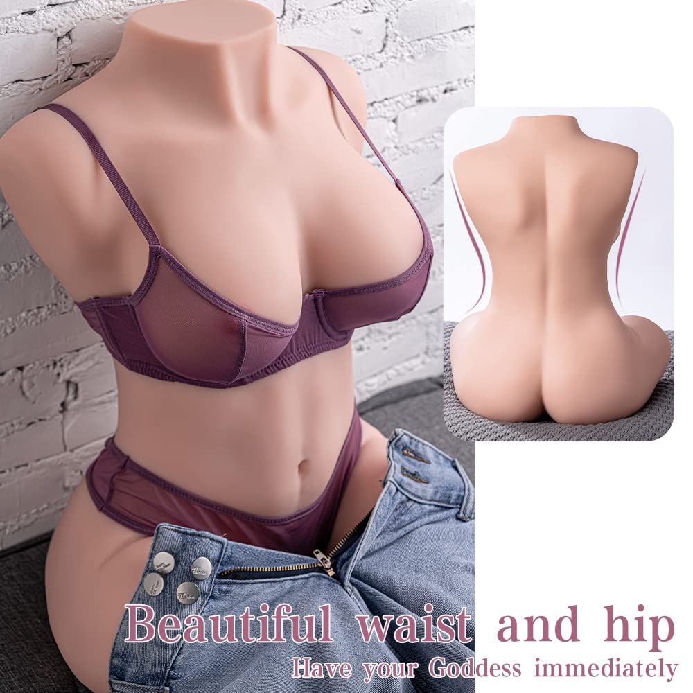 Realistic 22LB Life Size Female Sex Doll Torso for Men - Lifelike Big Boobs & Butt Adult Toy with Vaginal & Anal Holes - Perfect for Discreet Masturbation & Solo Pleasure at Home