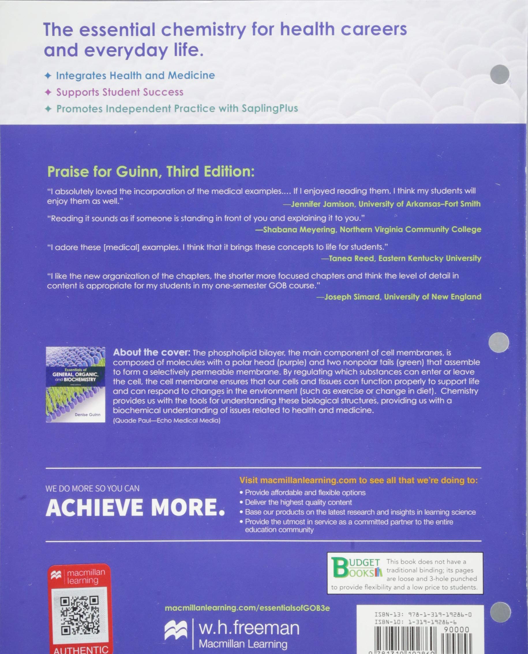 Essentials of General Organic and Biochemistry Textbook - Loose-Leaf Edition | Ideal for College Students, Science Majors & Self-Study | Perfect for Classroom Use, Exam Prep & Home Reference