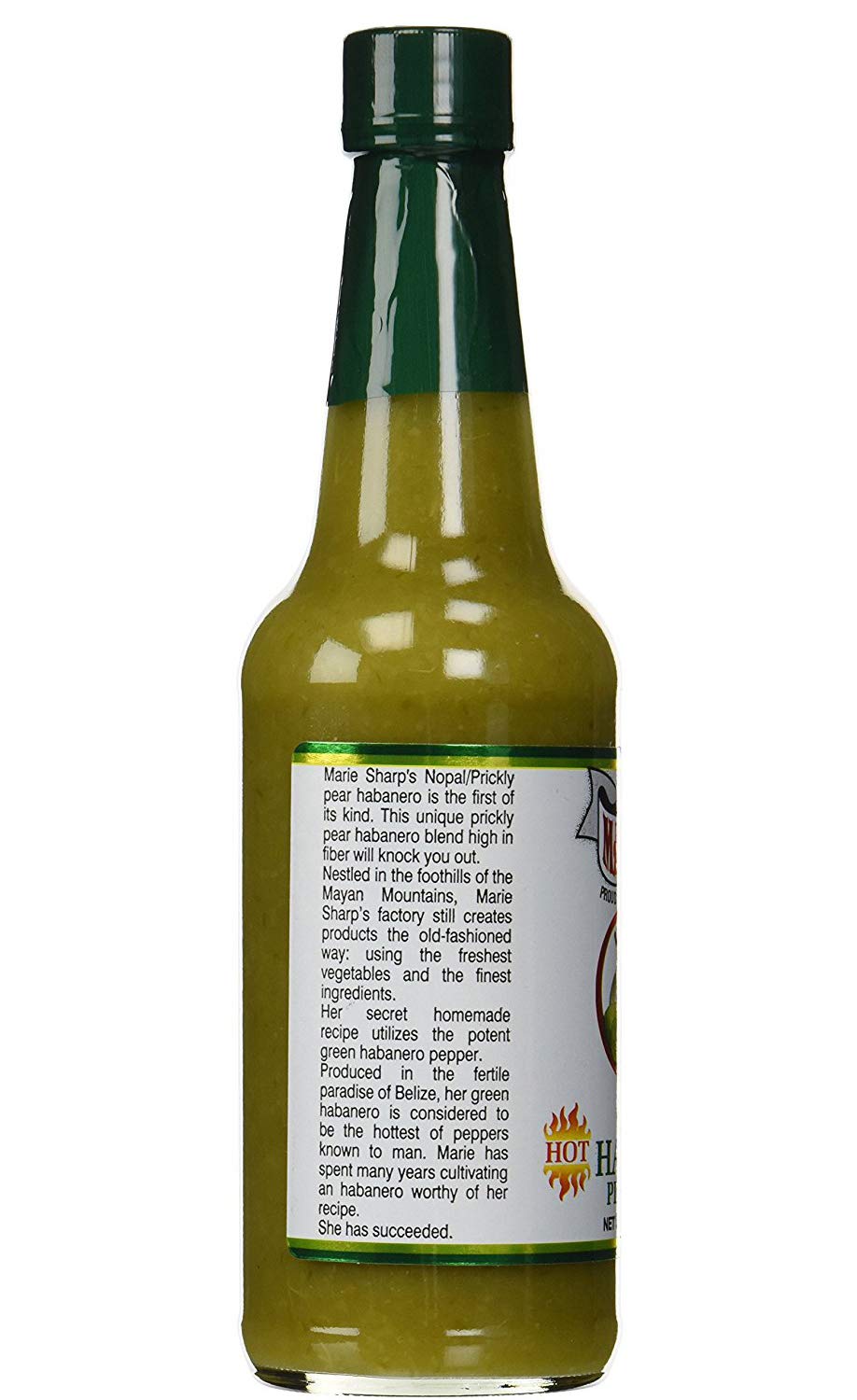 Marie Sharp's Green Habanero Pepper Sauce - 10oz Bottle (Pack of 2) | Spicy Hot Sauce for Tacos, Wings & Seafood | Authentic Belizean Flavor