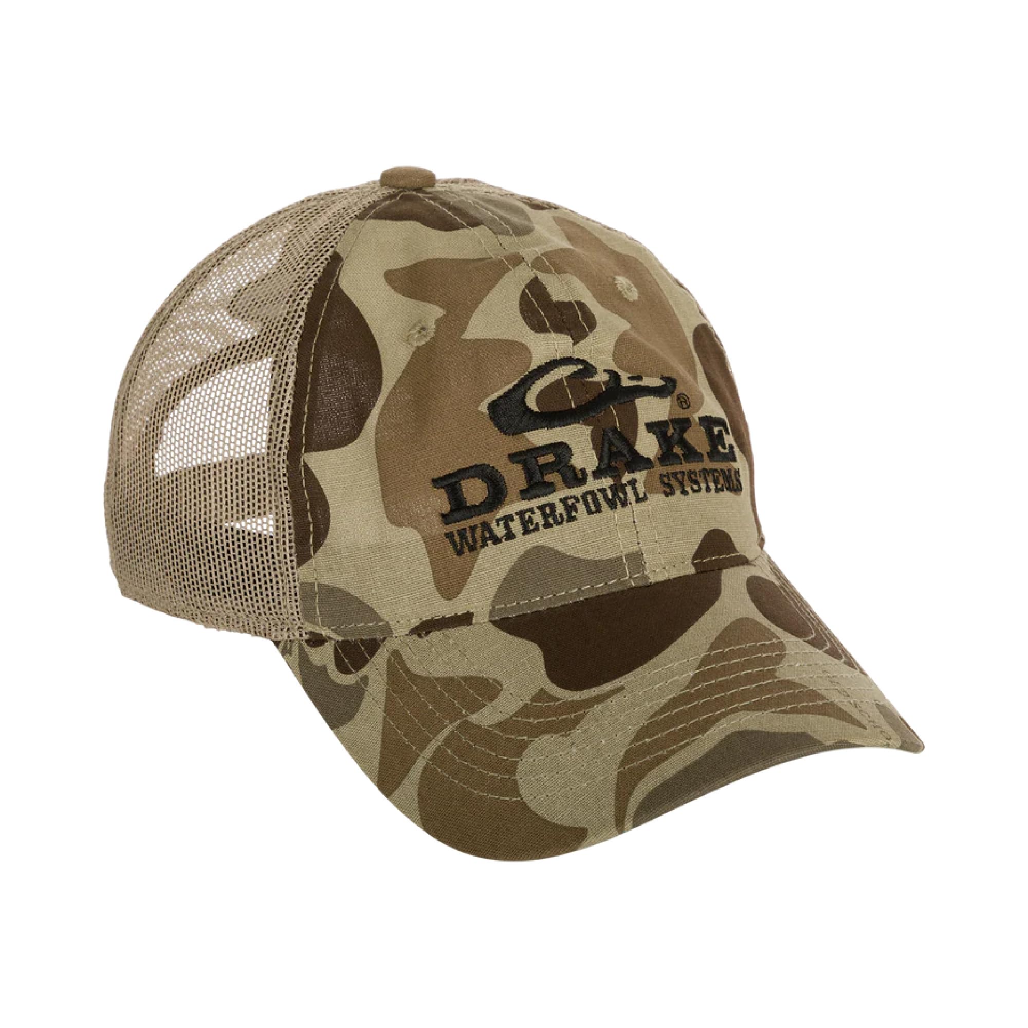 Drake DW1670-018 Vintage Mesh Back Baseball Cap - Adjustable Old School Timber Design for Men & Women | Perfect for Outdoor Sports, Casual Wear & Street Fashion