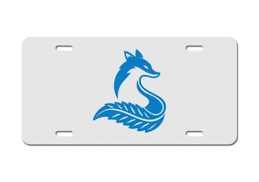 Sky Blue on White Metal