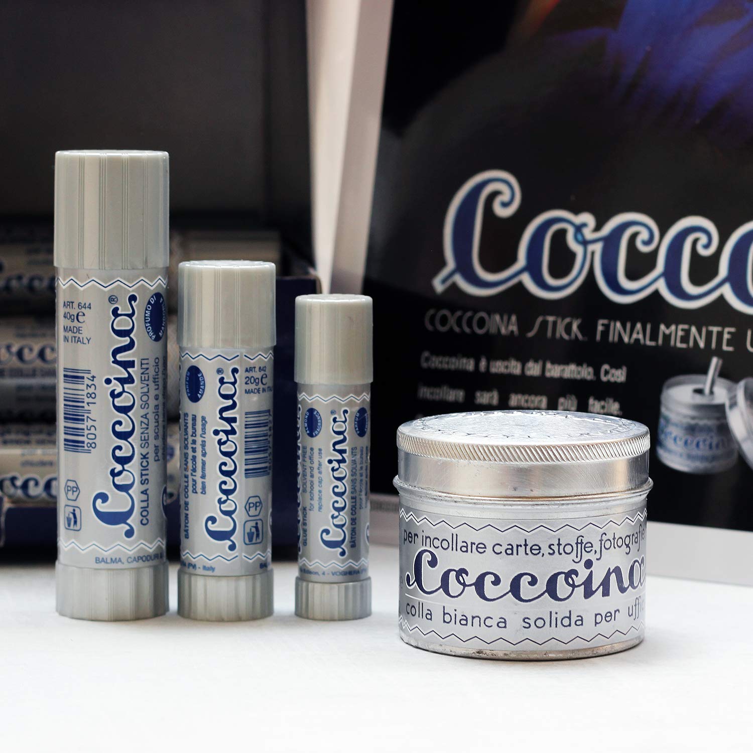 COCCOINA 40 Gram (1.41 oz) Italian Glue Sticks - Pack of 10 High-Temperature Hot Melt Adhesive for Crafts, Woodworking & DIY Projects - Perfect for Scrapbooking, Home Repairs & School Projects