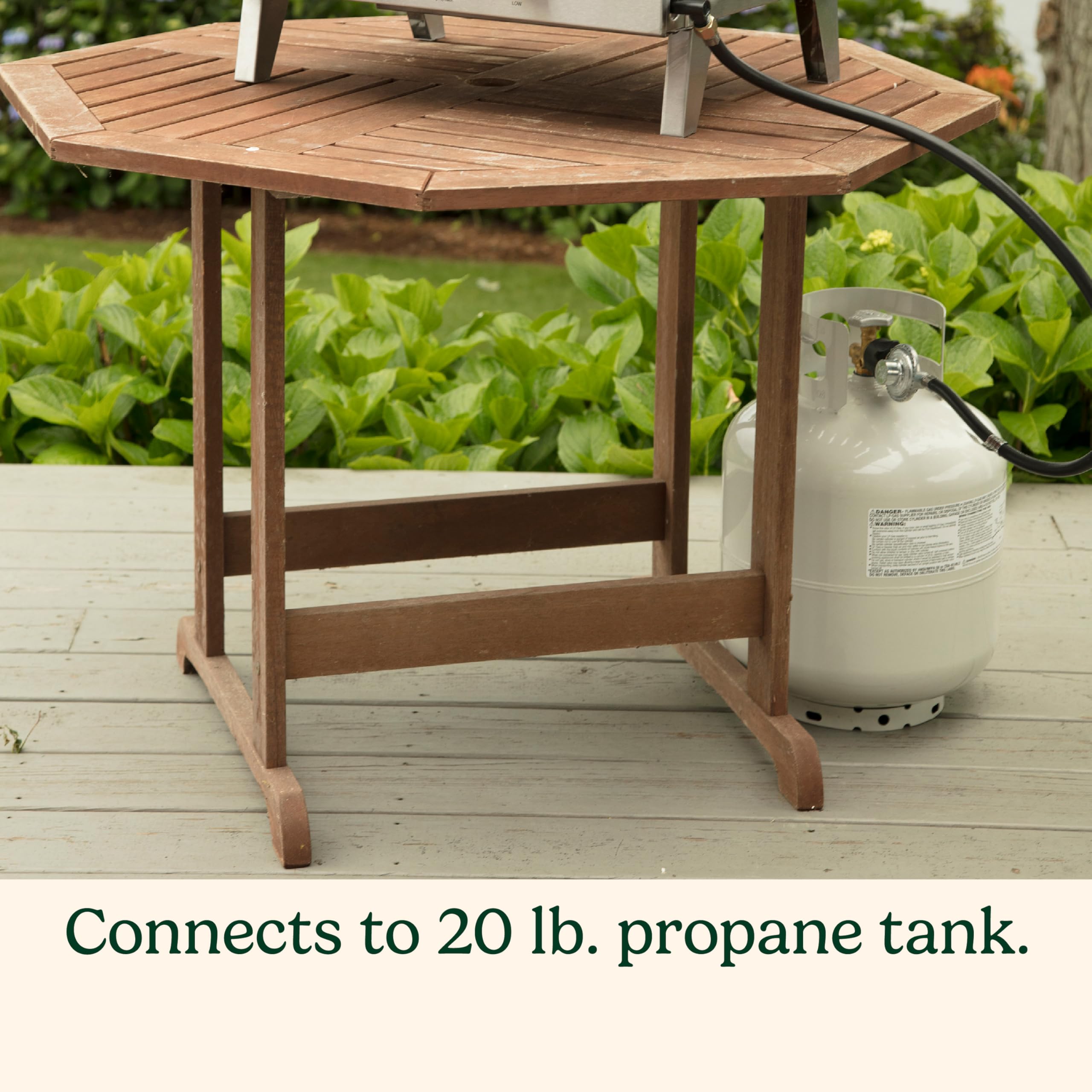 Cuisinart Chef's Style Portable Propane Gas Grill - 20,000 BTU Dual Burner Stainless Steel Tabletop Grill for Outdoor Cooking, Camping, Tailgating, Backyard BBQ & Picnics | Perfect for Small Spaces & On-the-Go Grilling