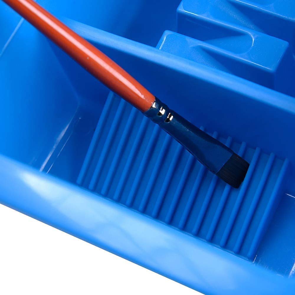 Professional Artist Brush Washer Basin - Multifunctional Paint Brush Cleaning Tub with Holder for Easy Washing & Drying | Perfect for Watercolor, Acrylic & Oil Painting Studios