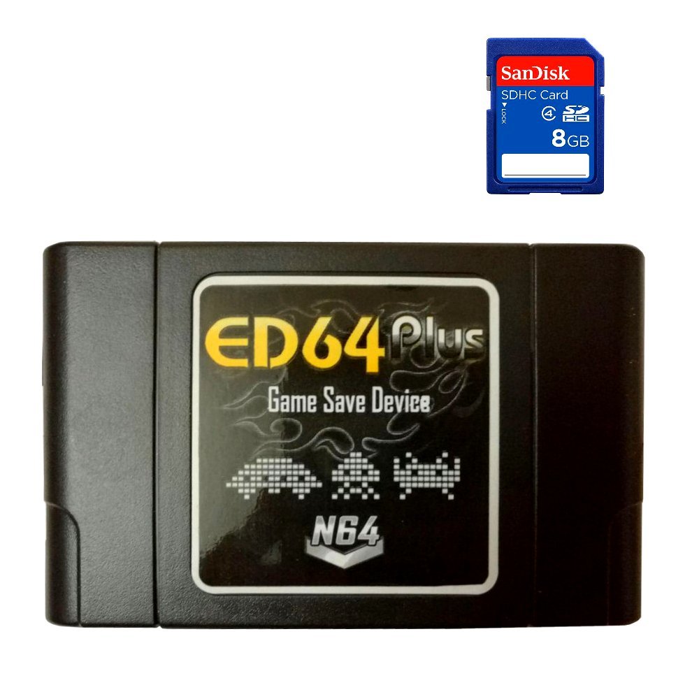 Everdrive N64 ED64 PLUS with 8GB SD Card - Nintendo 64 Flash Cartridge for PAL/NTSC - Play Classic Games on Your N64 Console