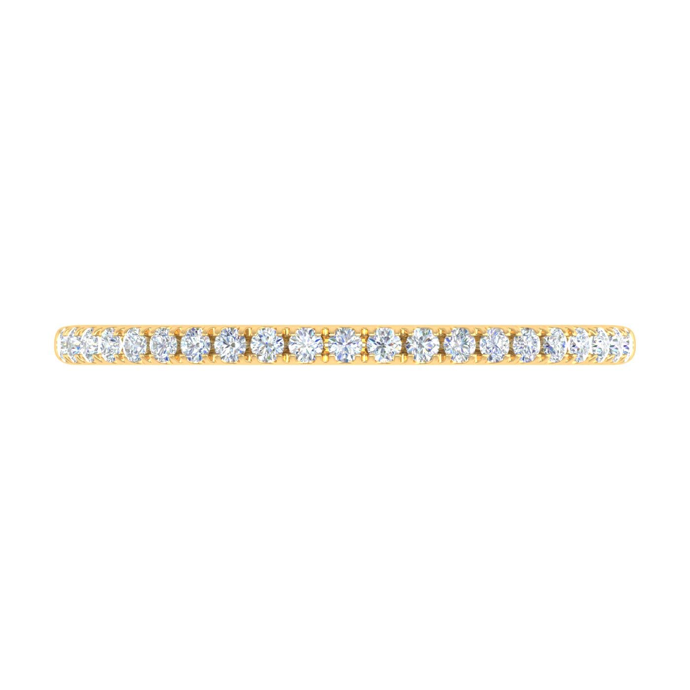 14K Gold Half Eternity Diamond Wedding Band Ring for Women - 0.15 Carat IGI Certified | Elegant Bridal Jewelry for Engagement, Anniversary & Special Occasions