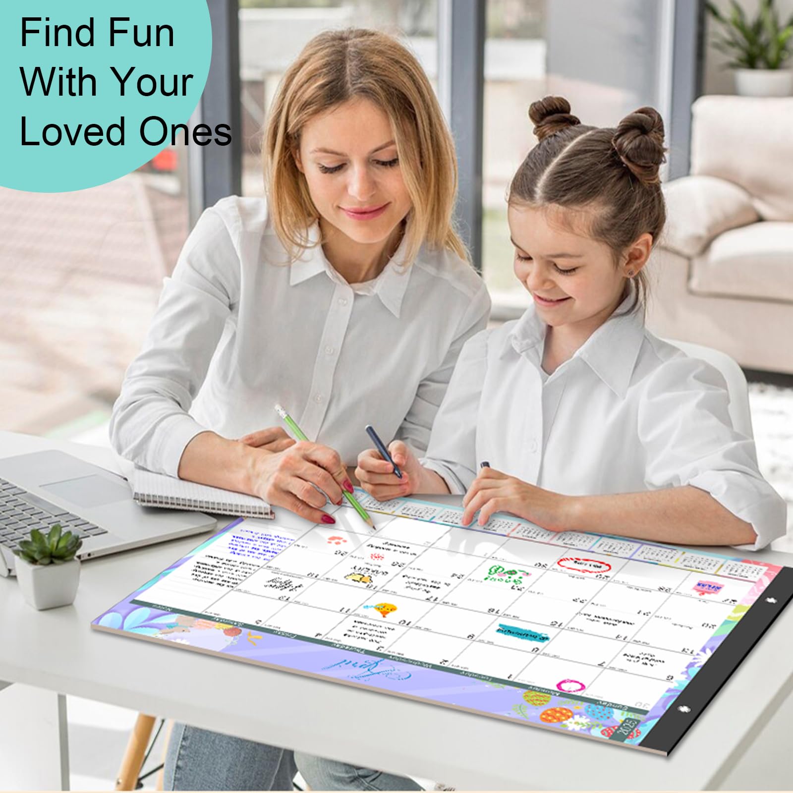 2025-2026 Large Desk Calendar 22x17 Inches - October 2024 to March 2026 Monthly Planner - Academic & Office Organizer with Seasonal Designs - Perfect for Home, School and Workplace Productivity