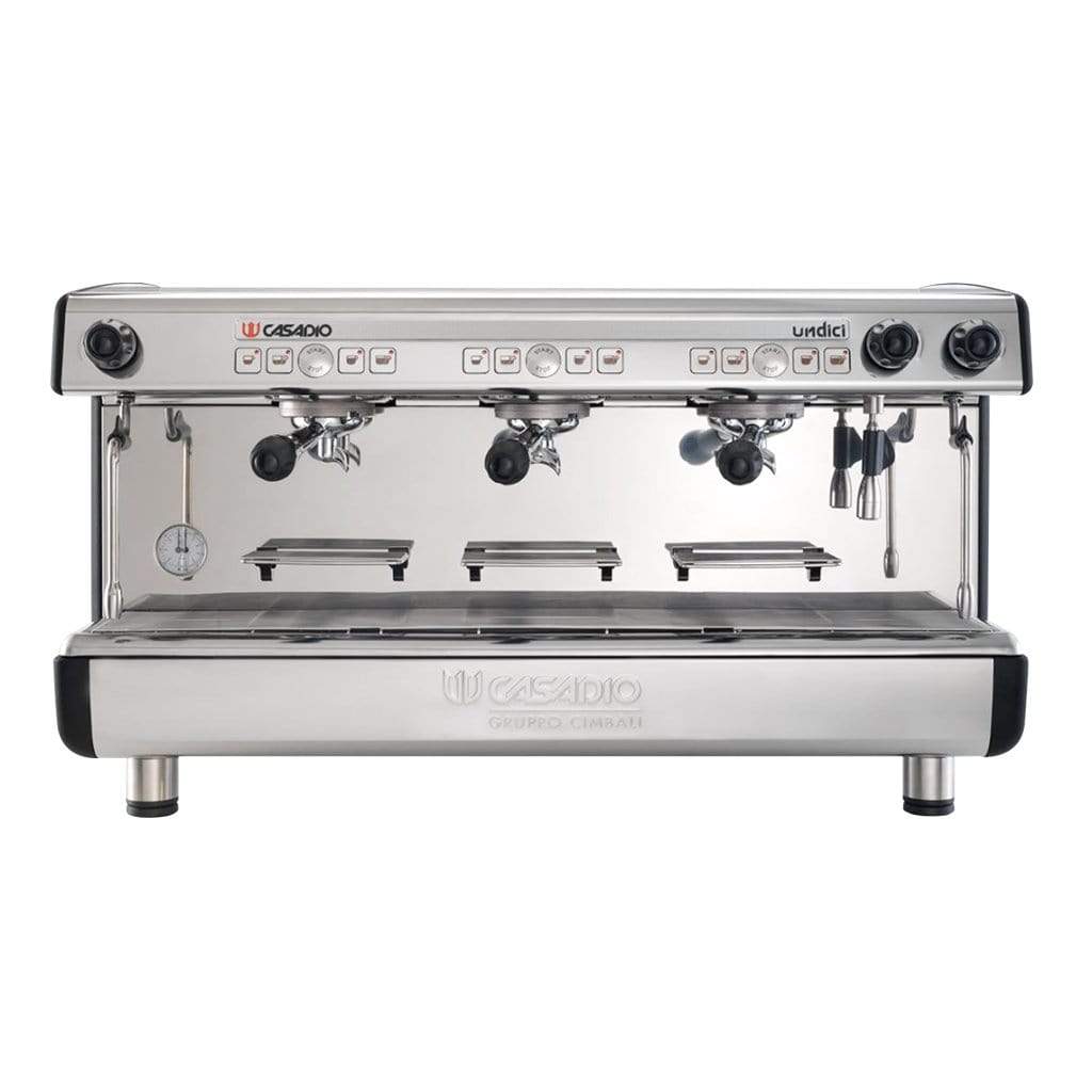 Casadio Undici A Tall Cup 3 Group Automatic Commercial Espresso Machine for Coffee Shops & Restaurants - Professional Grade Italian Espresso Maker for High Volume Brewing