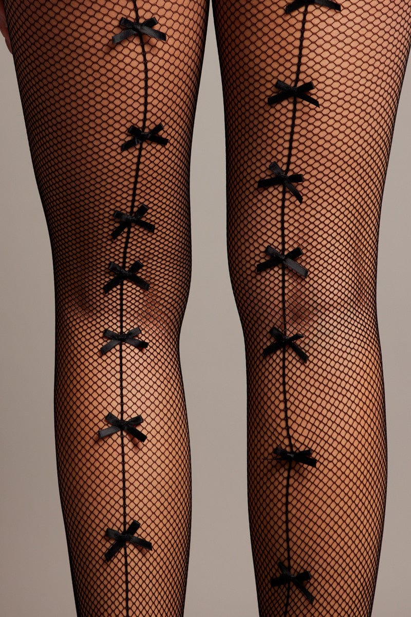 Elegant Black Bow Decor Tights for Women - Stylish Sheer Pantyhose with Lace Trim - Perfect for Parties, Weddings & Special Occasions
