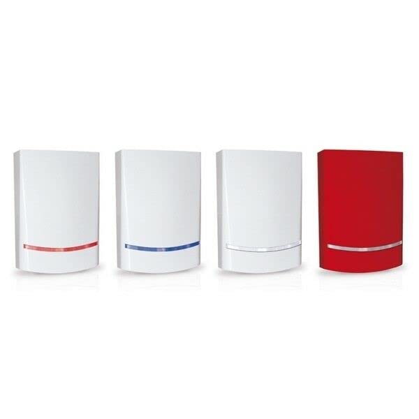 AMC BLADE 02-WB Solar-Powered Outdoor Siren with Flashing Blue Light - Weatherproof Security Alarm for Home, Business & Emergency Warning Systems
