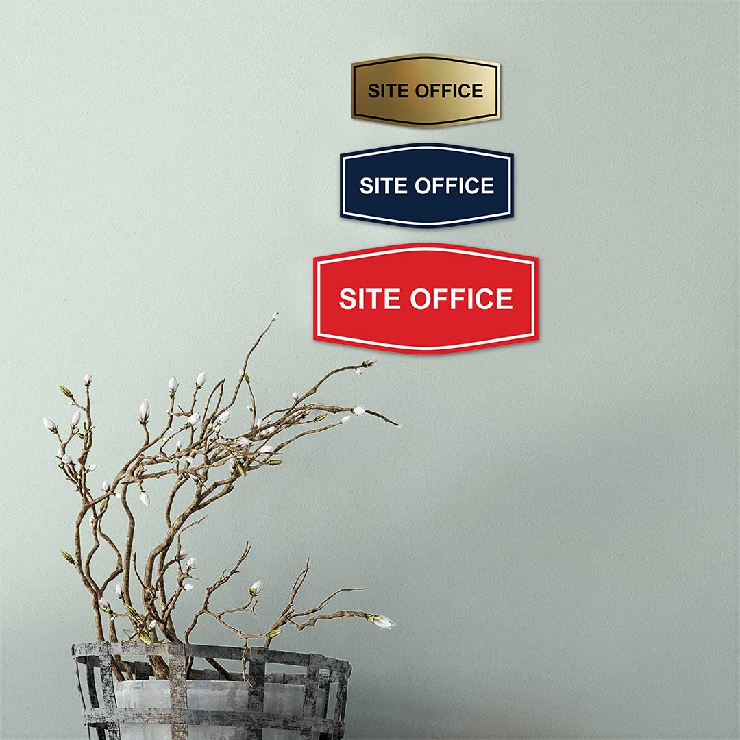 ByLITA Elegant Office Door Sign - Large White & Red Sign for Business, Reception, and Professional Spaces - Perfect for Offices, Clinics, and Corporate Environments