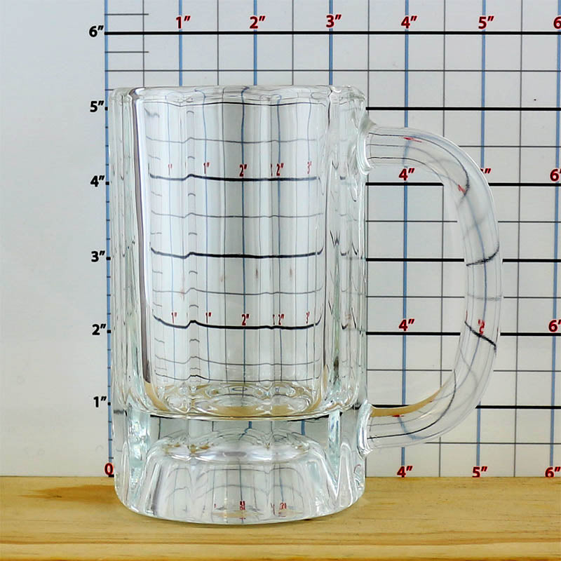 BarConic® 10 oz Paneled Beer Mug - Set of 12 - Durable Glass Drinking Cups for Beer, Cocktails & Beverages - Perfect for Parties, Bars, Restaurants & Home Use