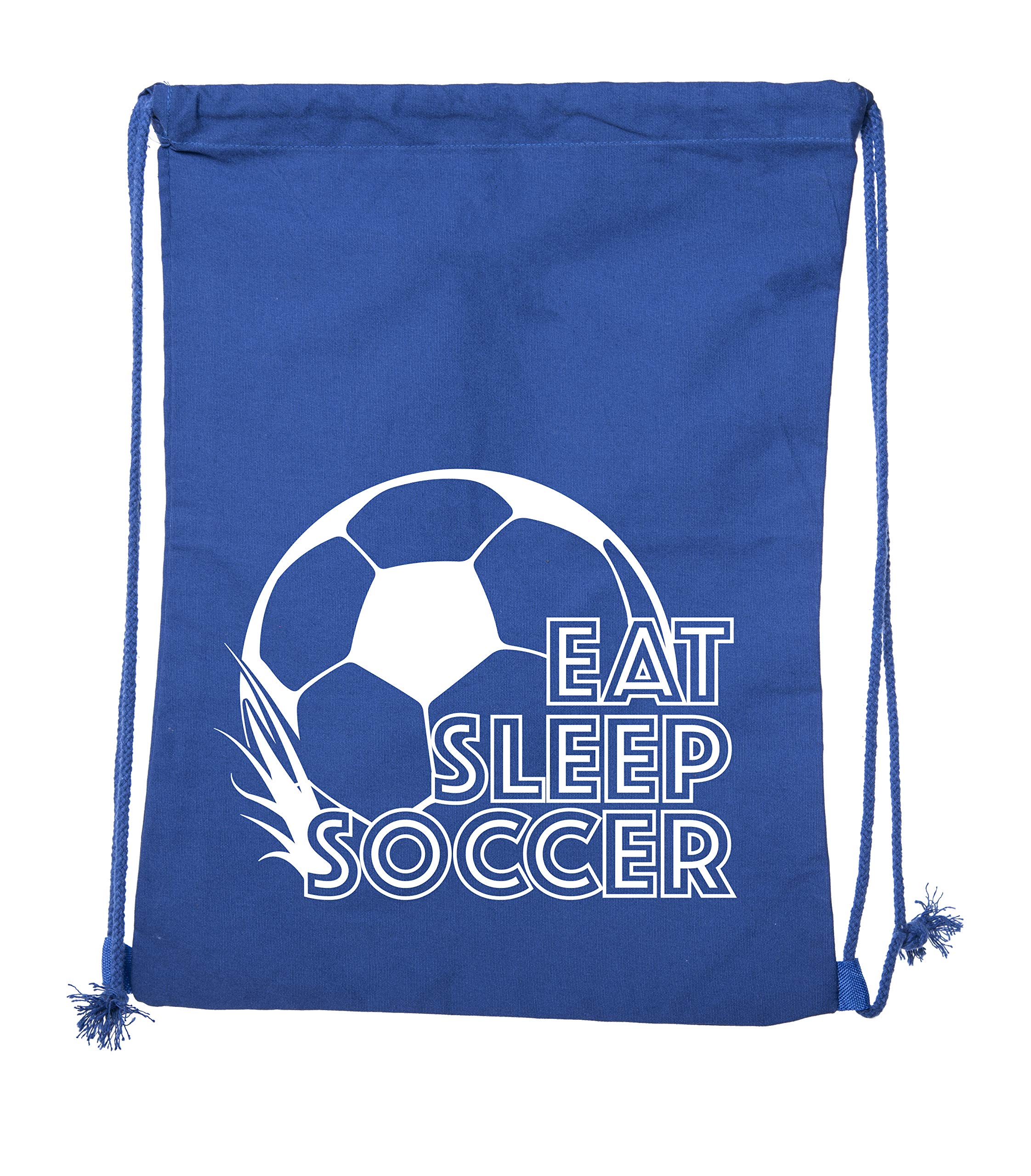 **Lightweight Cotton Soccer Drawstring Backpack - Durable Cinch Sack for Sports, School & Travel - Perfect for Soccer Players, Students & Gym Enthusiasts**
