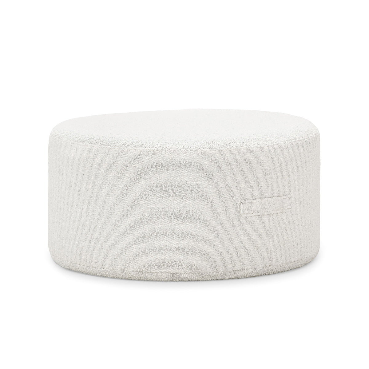 Freya Boucle Ottoman - Modern Round Storage Footstool with Soft Chenille Fabric for Living Room, Bedroom & Nursery | Extra Seating & Stylish Home Decor