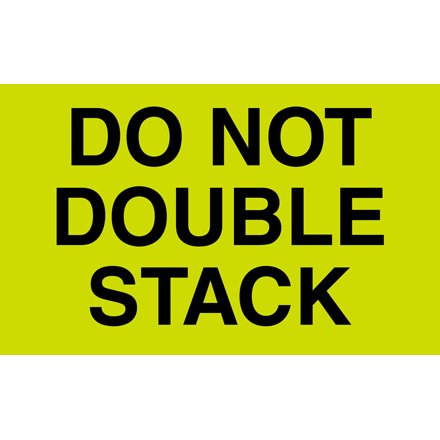 3 X 5 Inch 'DO NOT DOUBLE STACK' Warning Labels - Perfect for Shipping Boxes, Warehouse Storage & Logistics Safety