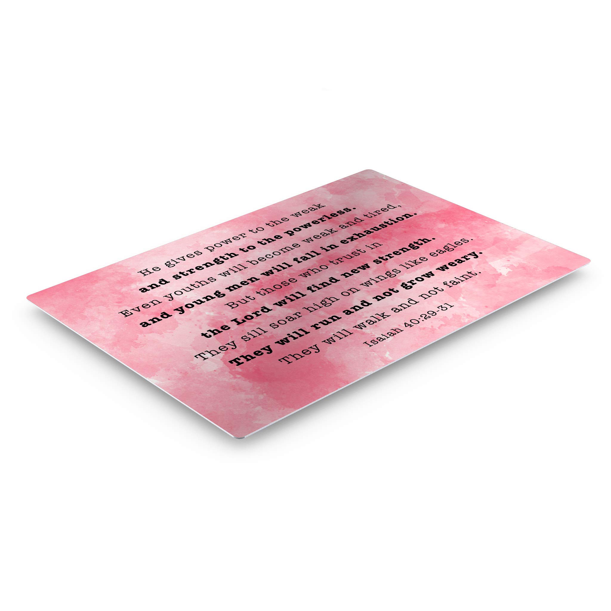 Smile Art Design Isaiah 40:29-31 Bible Verse Wall Art - 'He Gives Strength to the Weary' Christian Metal Print, Religious Inspirational Gift, Ready to Hang 24x36 - Perfect for Home Decor, Church, Office & Spiritual Encouragement