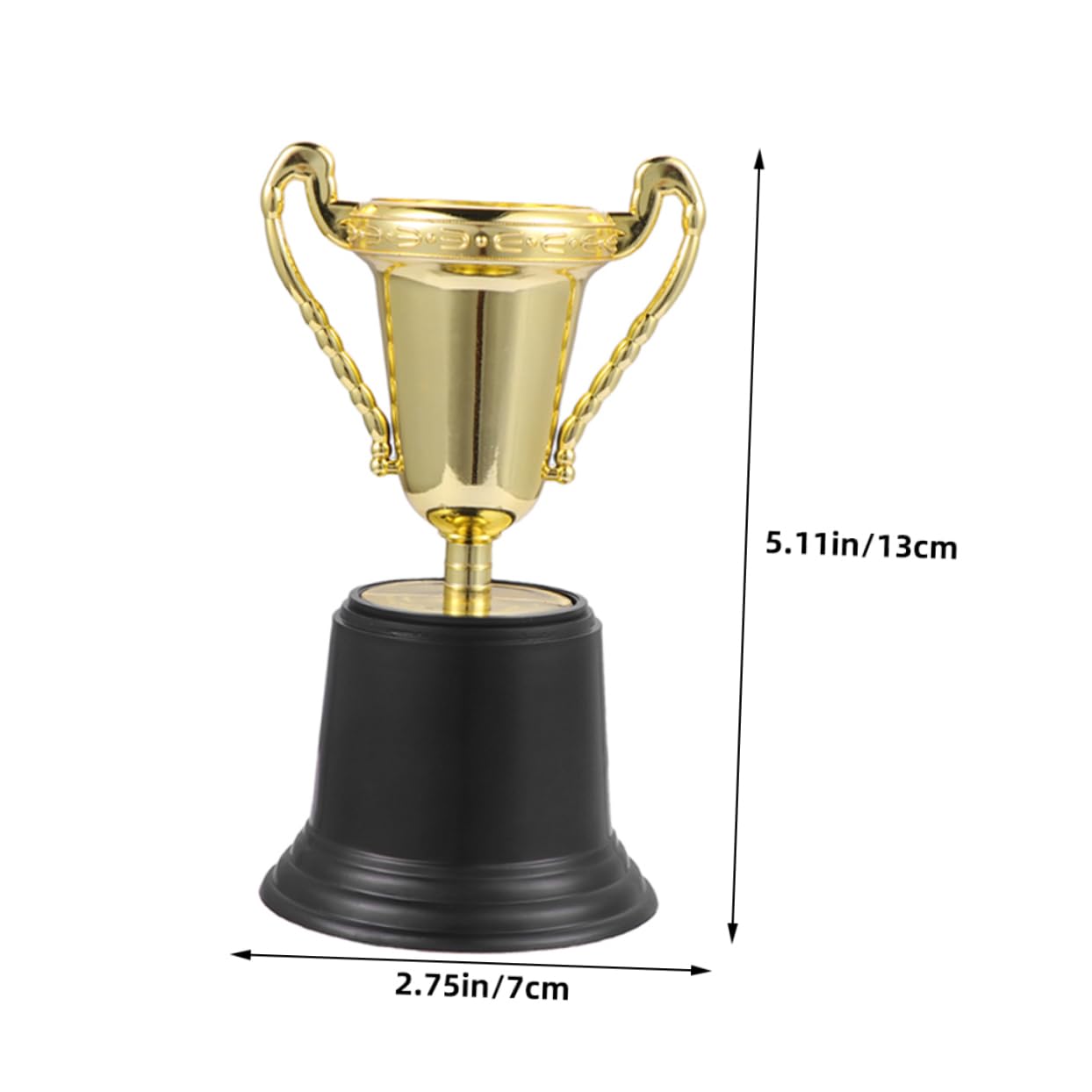SUPVOX Kids Baseball Trophies - Mini Gold Award Cups for Children's Sports | Reusable Plastic Trophies for Little League, Baseball Tournaments & Youth Achievement Awards