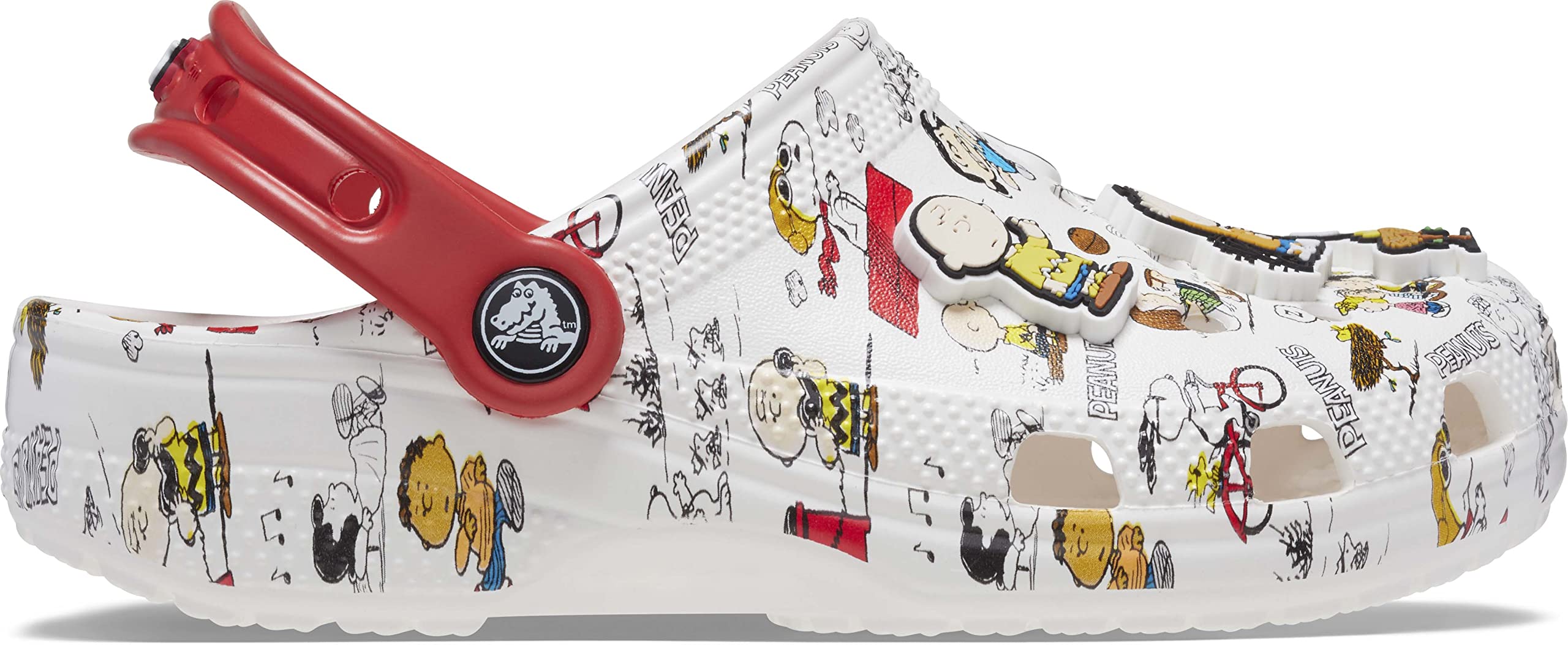 Crocs Unisex-Child Classic Peanuts Snoopy Clog | Lightweight Comfortable Slip-On Shoes for Kids | Perfect for School, Playtime & Outdoor Activities