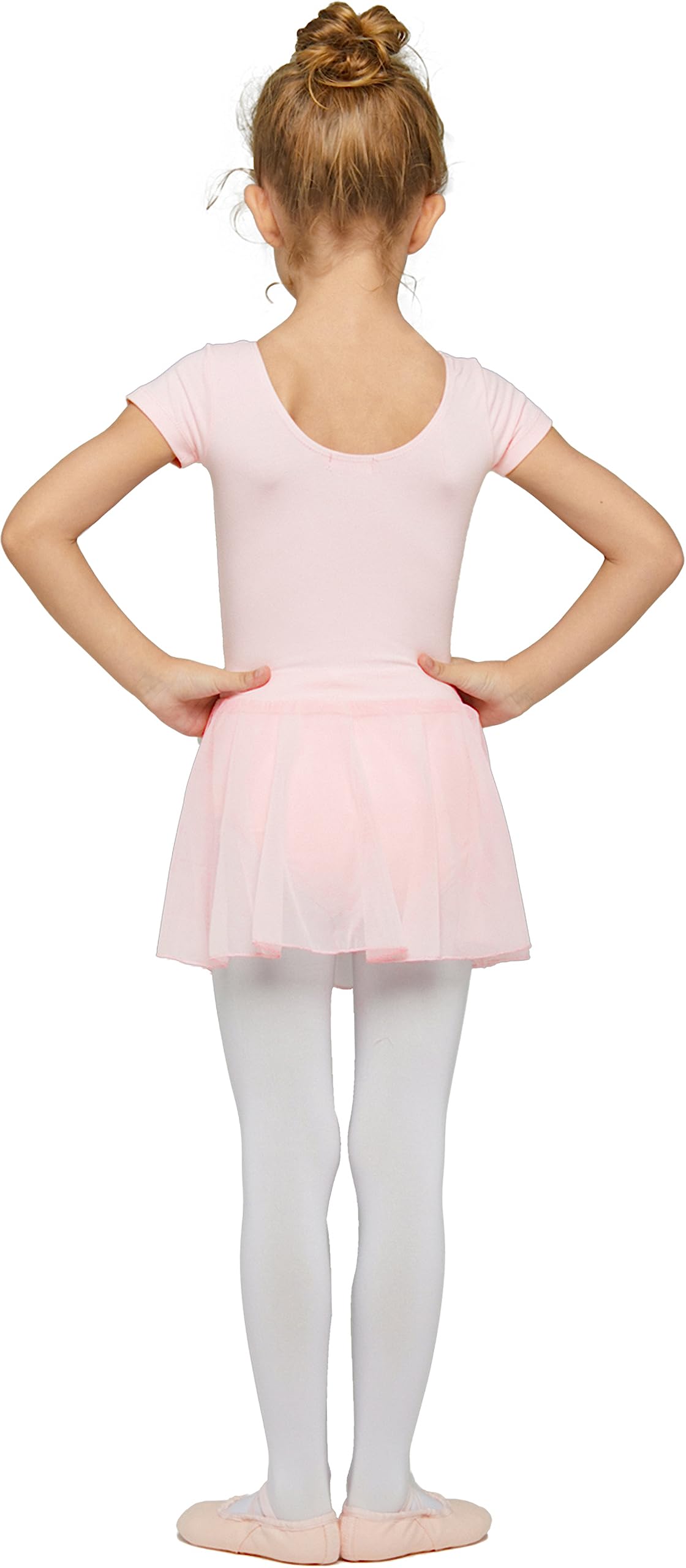**MdnMd Toddler Ballet Leotard for Girls - Dance Leotard with Skirt, Gymnastic Ballerina Outfit Dress, Classic Short Sleeve - Perfect for Ballet Class, Dance Recitals & Gymnastics**
