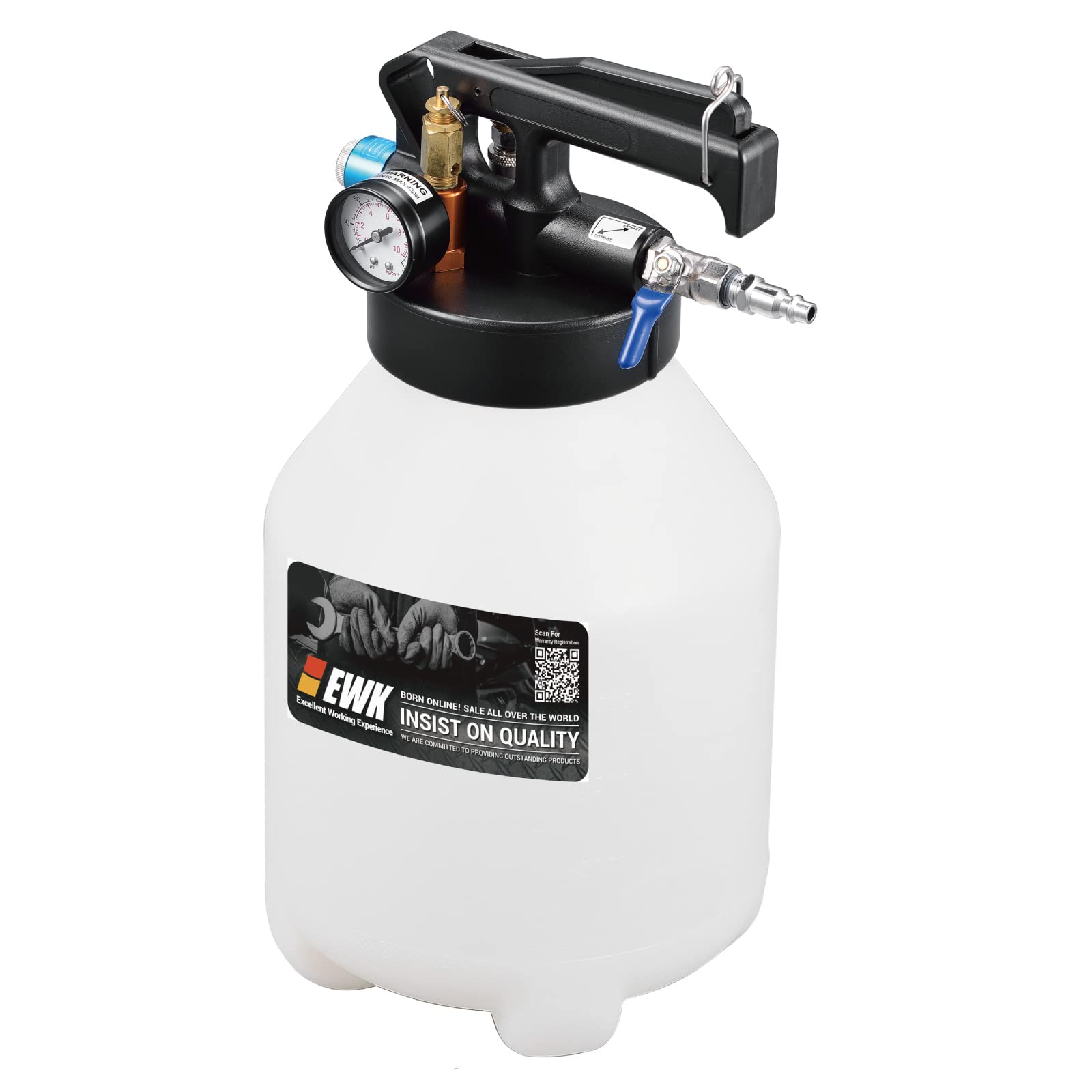 EWK Patented 6L Automatic Transmission Fluid Pump - ATF Extractor & Dispenser with 14 Adapters for Car Maintenance - Perfect for Fluid Changes in Ford, GM, Toyota & More