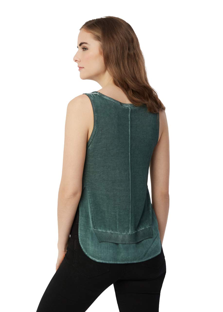525 America Women's Wave Wash Scoop Neck Tank Top - Soft Casual Summer T-Shirt for Beach, Travel & Everyday Wear