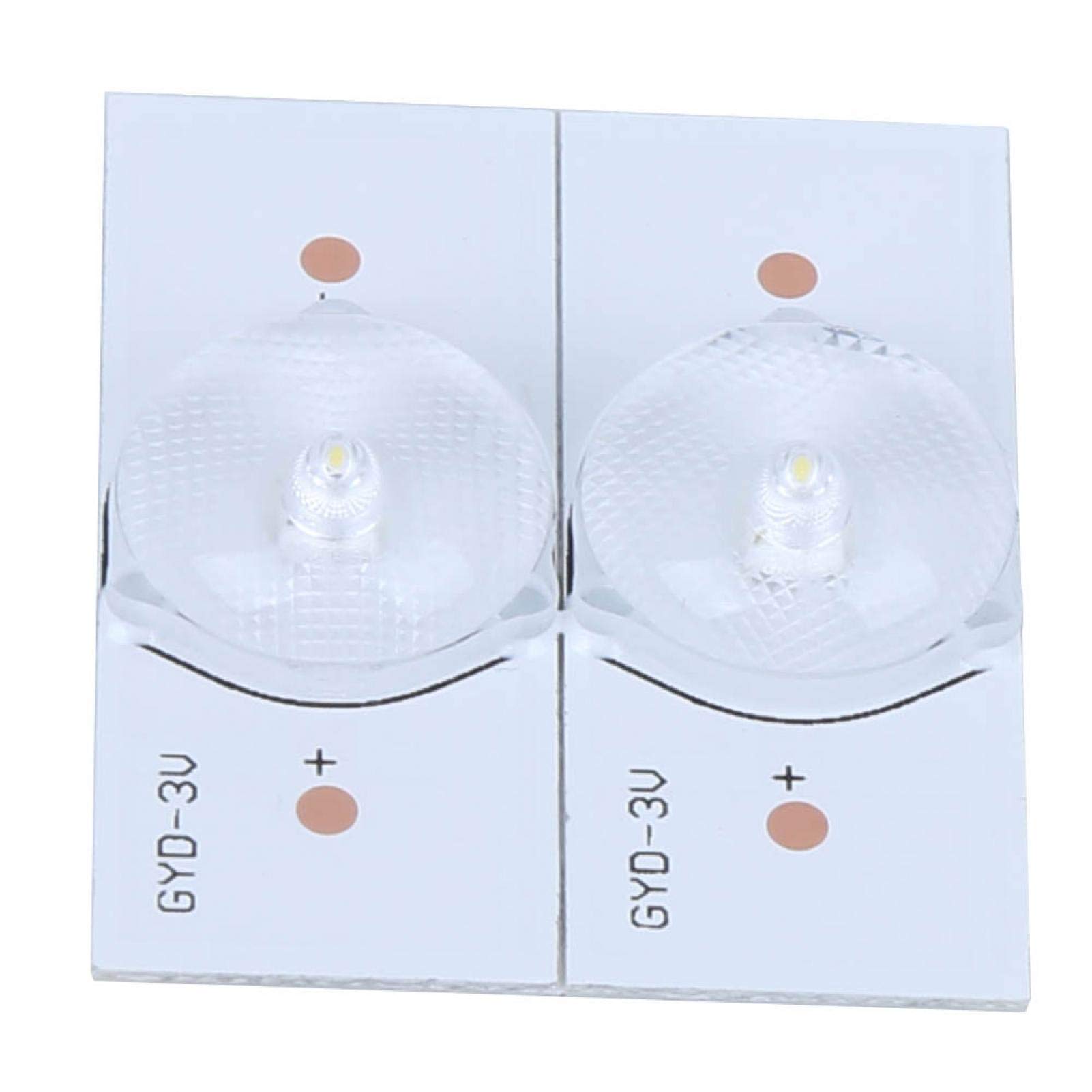 20Pcs 3V SMD LED Beads with Optical Lens - High Brightness Replacement Bulbs for TV Backlight Repair, DIY Lighting Projects - Perfect for Home Electronics Maintenance and Creative Light Crafts