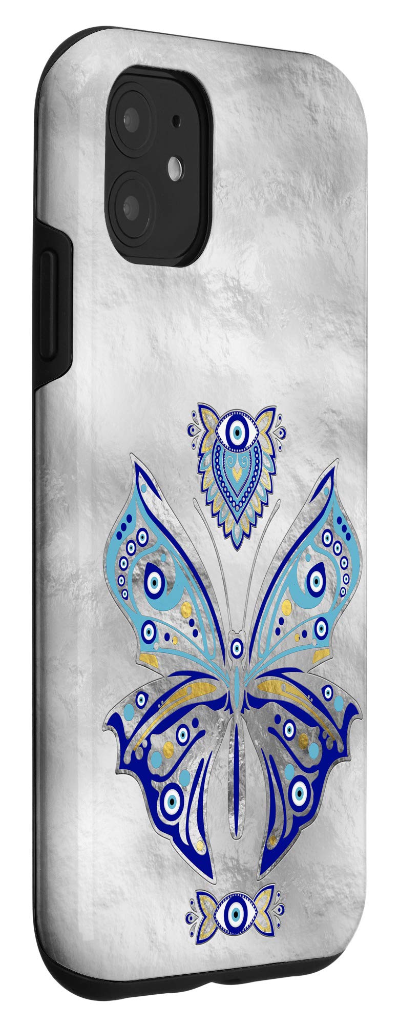iPhone 11 Case with Butterfly & Evil Eye Design - Trendy Protective Phone Cover for Women | Perfect for Everyday Use, Travel & Gift Giving