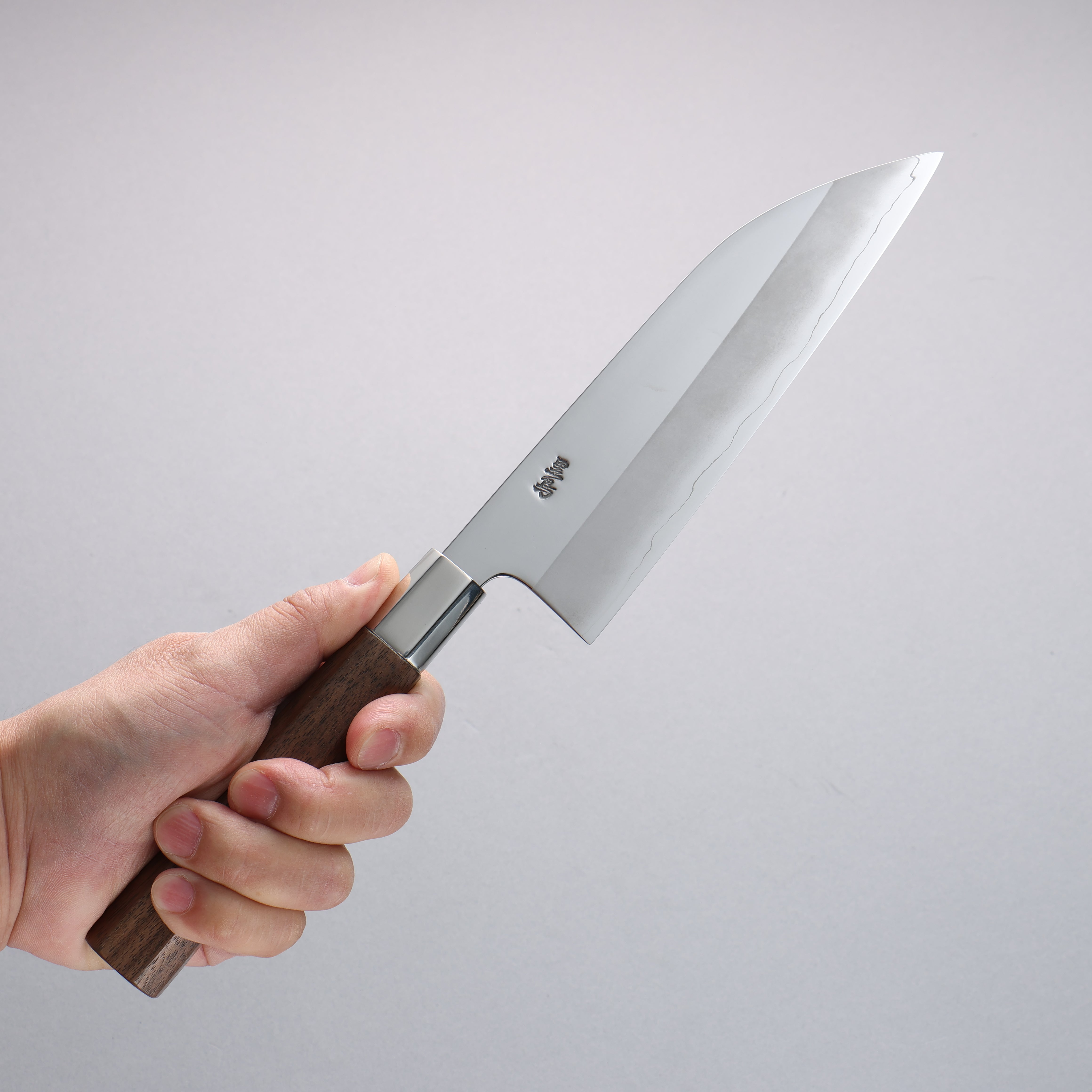 Premium Kurotori Silver Steel No.3 Migaki Finished Funayuki Knife 165mm with Walnut Handle - Japanese Kitchen Knife for Slicing, Dicing & Precision Cutting - Perfect for Chefs & Home Cooking