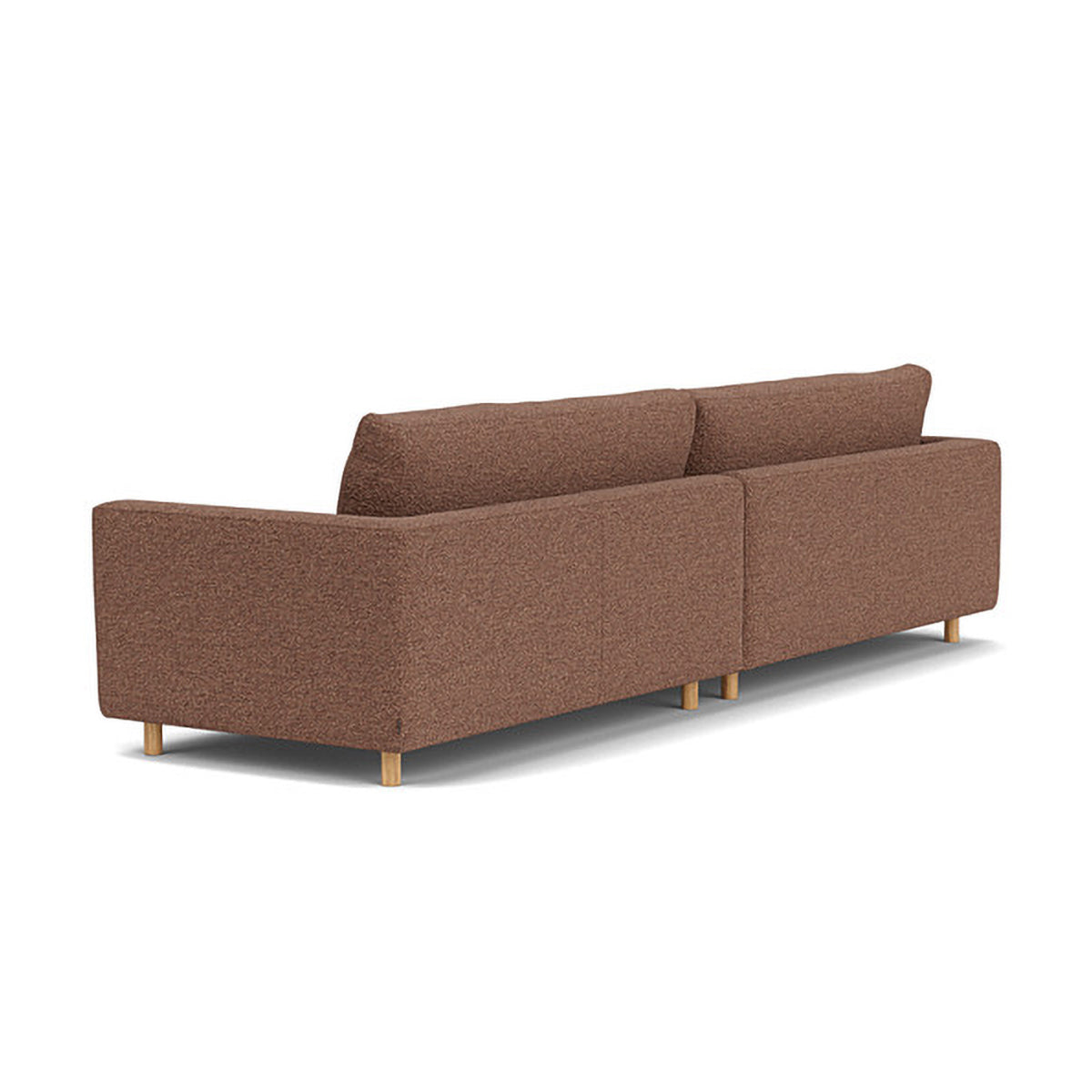 Modern Dylan Boucle 4-Seater Sofa - Soft Chenille Fabric Sectional Couch for Living Room, Lounge & Family Room - Comfortable Mid-Century Style Sofa for Home Decor