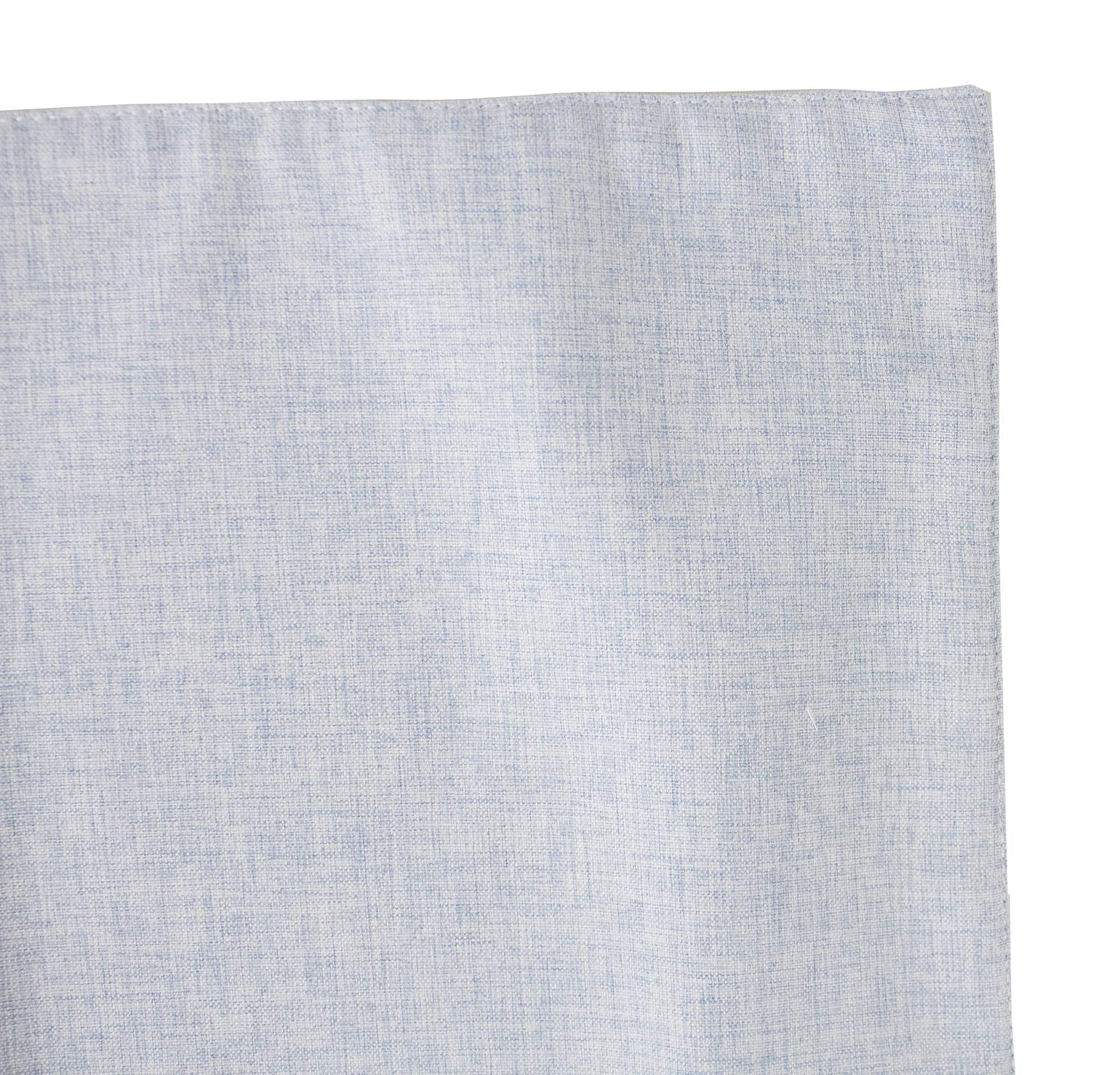 Fennco Styles Classic Woven Textile 12x18 Inch Table Placemats Set of 4 - Sky Blue Decorative Placemats for Dining Room, Kitchen, Wedding & Holiday Dinner - Washable & Durable Home Decor Place Mats