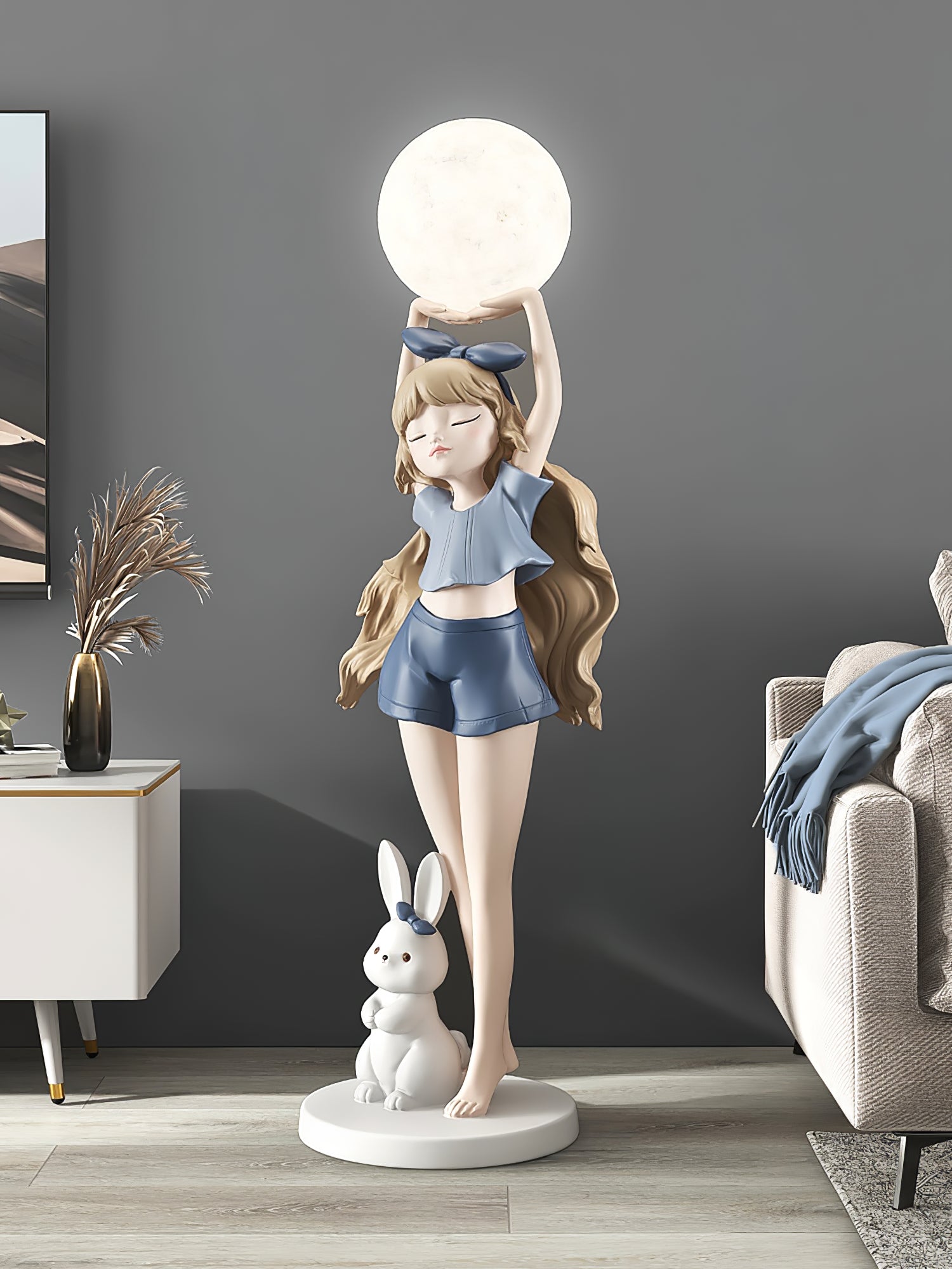 Elegant Ballet Girl Floor Lamp - Adjustable LED Dancer Light for Bedroom, Living Room & Nursery - Perfect for Kids Room Decor & Dance Studio Lighting