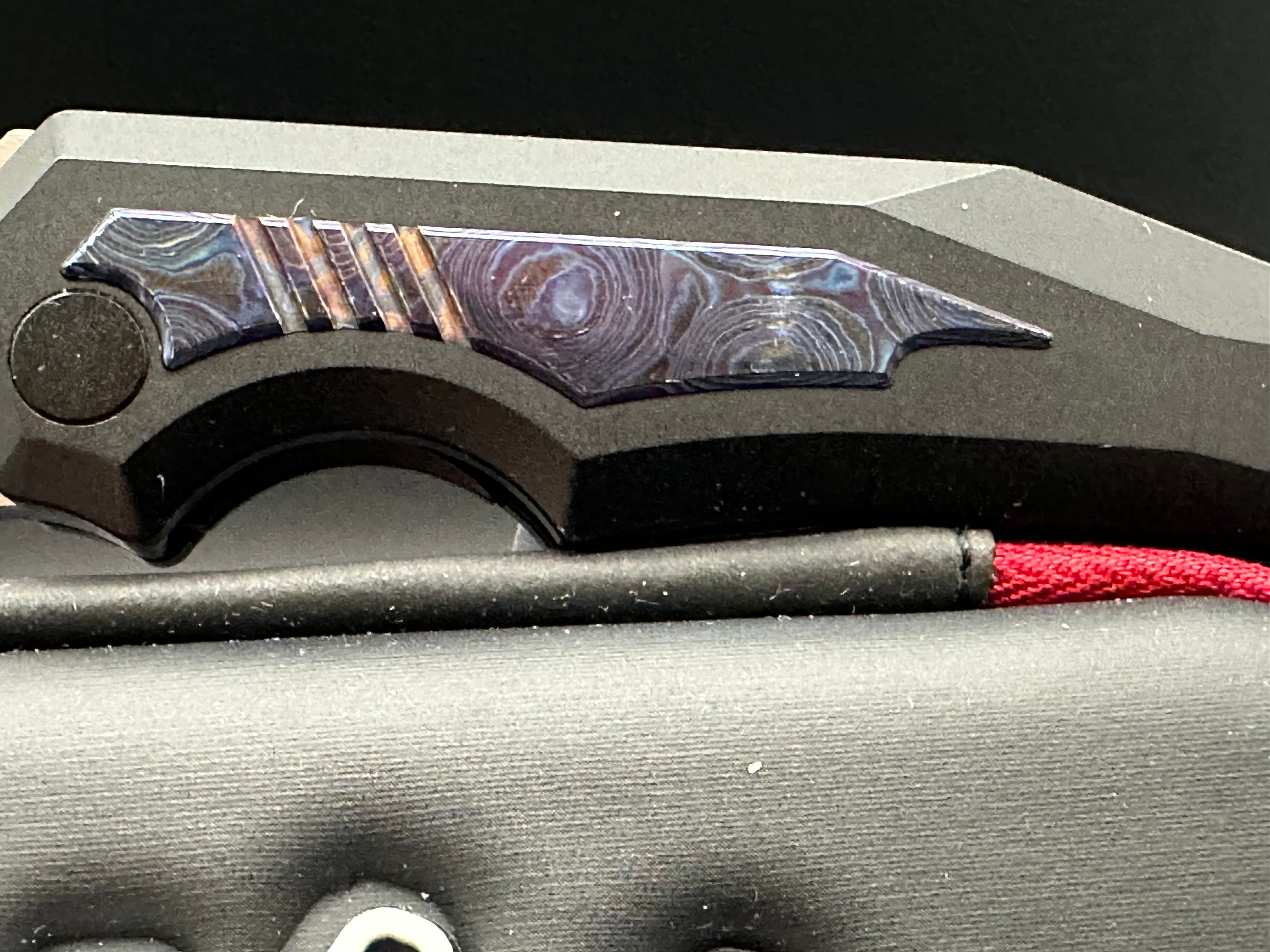 Arcane Preytheon Black Titanium Handle with Timascus Inlays - Premium EDC Pocket Knife for Outdoor, Camping & Everyday Carry