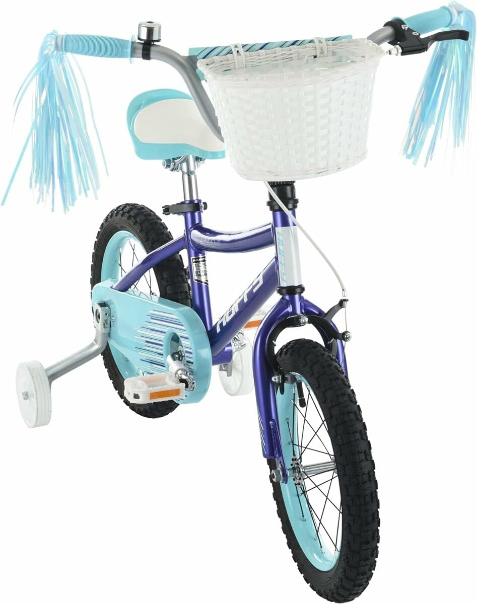 Huffy Zazzle Girls Bike for Kids 16-20 Inch with Training Wheels, Streamers & Basket - Perfect for Outdoor Riding, Neighborhood Adventures & Birthday Gifts