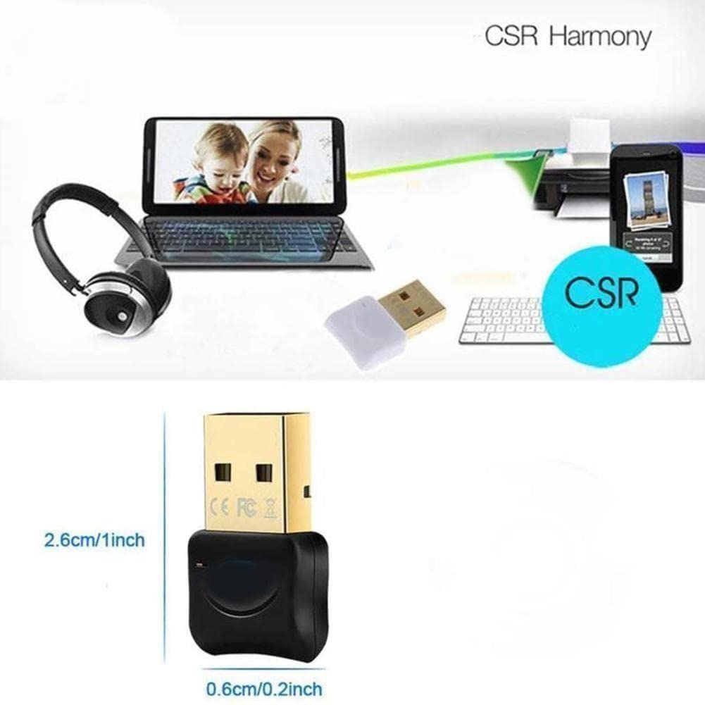 5.0 Bluetooth USB Adapter - Wireless Audio Transmitter & Receiver for PC/Laptop/Printer - Compatible with Headphones, Speakers & More | Home Office & Gaming Use