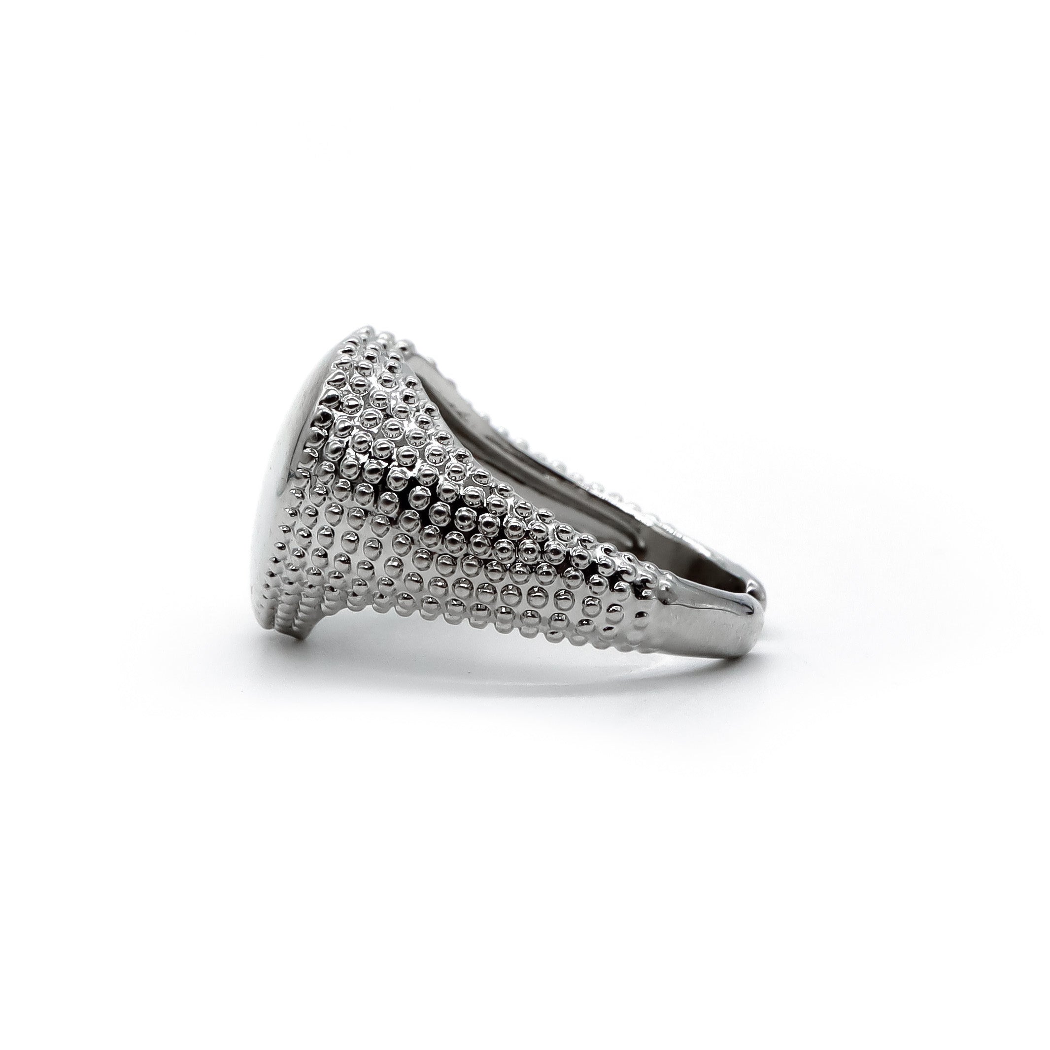 Stunning Silver Heart Statement Ring - Elegant Stainless Steel Heart Design Jewelry for Women | Perfect Gift for Valentine's Day, Anniversary & Romantic Occasions