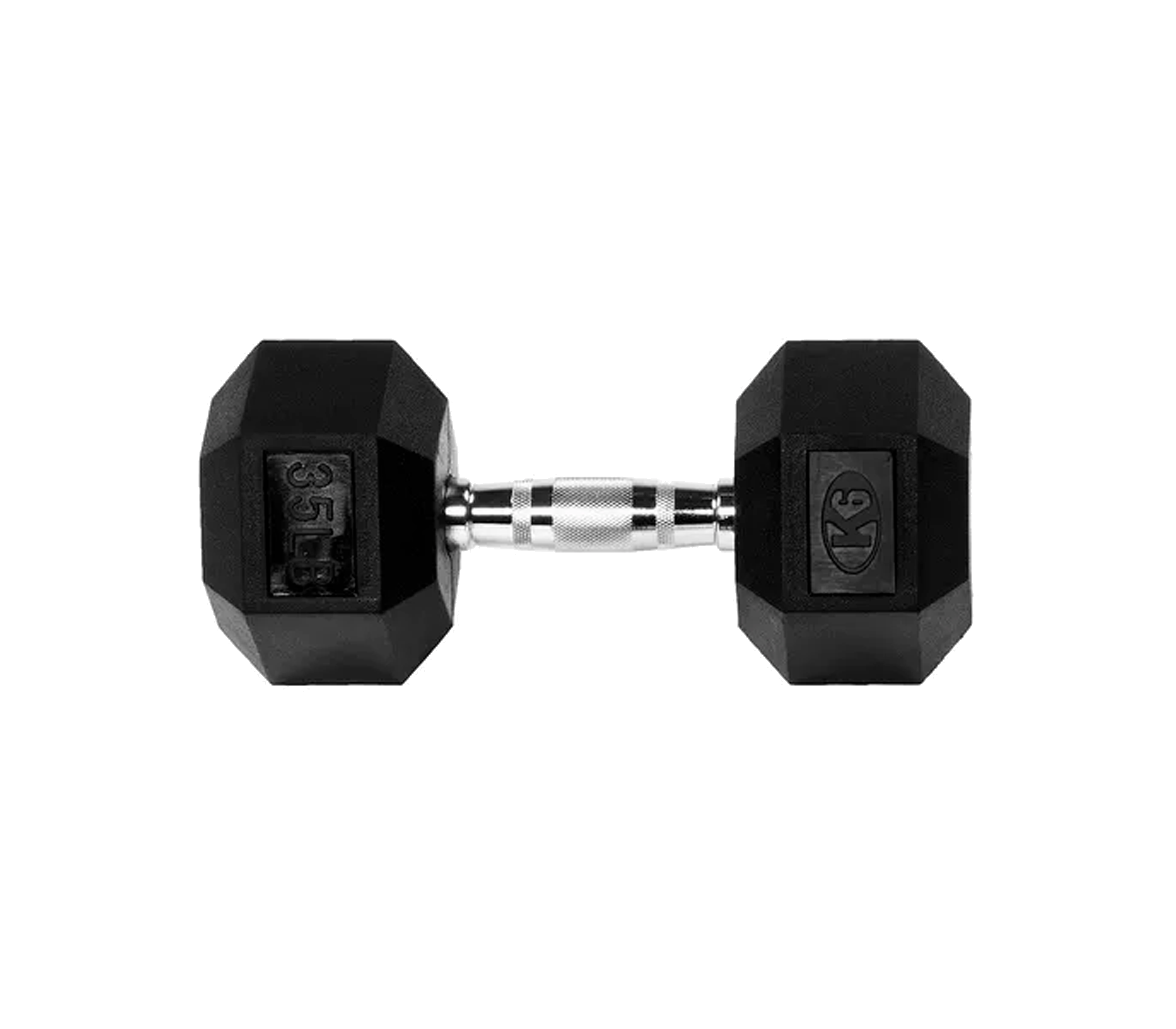 Hexagonal Rubber Coated Dumbbell K6 - Premium Workout Equipment for Home Gym, Strength Training & CrossFit