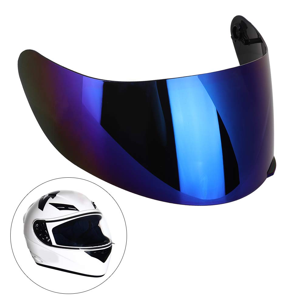 AGV K3SV K5 Full Face Motorcycle Helmet Visor Lens Replacement - Anti-Wind Shield for AGV K3 K5 Helmets (Blue) - Perfect for Street Riding, Racing & Commuting