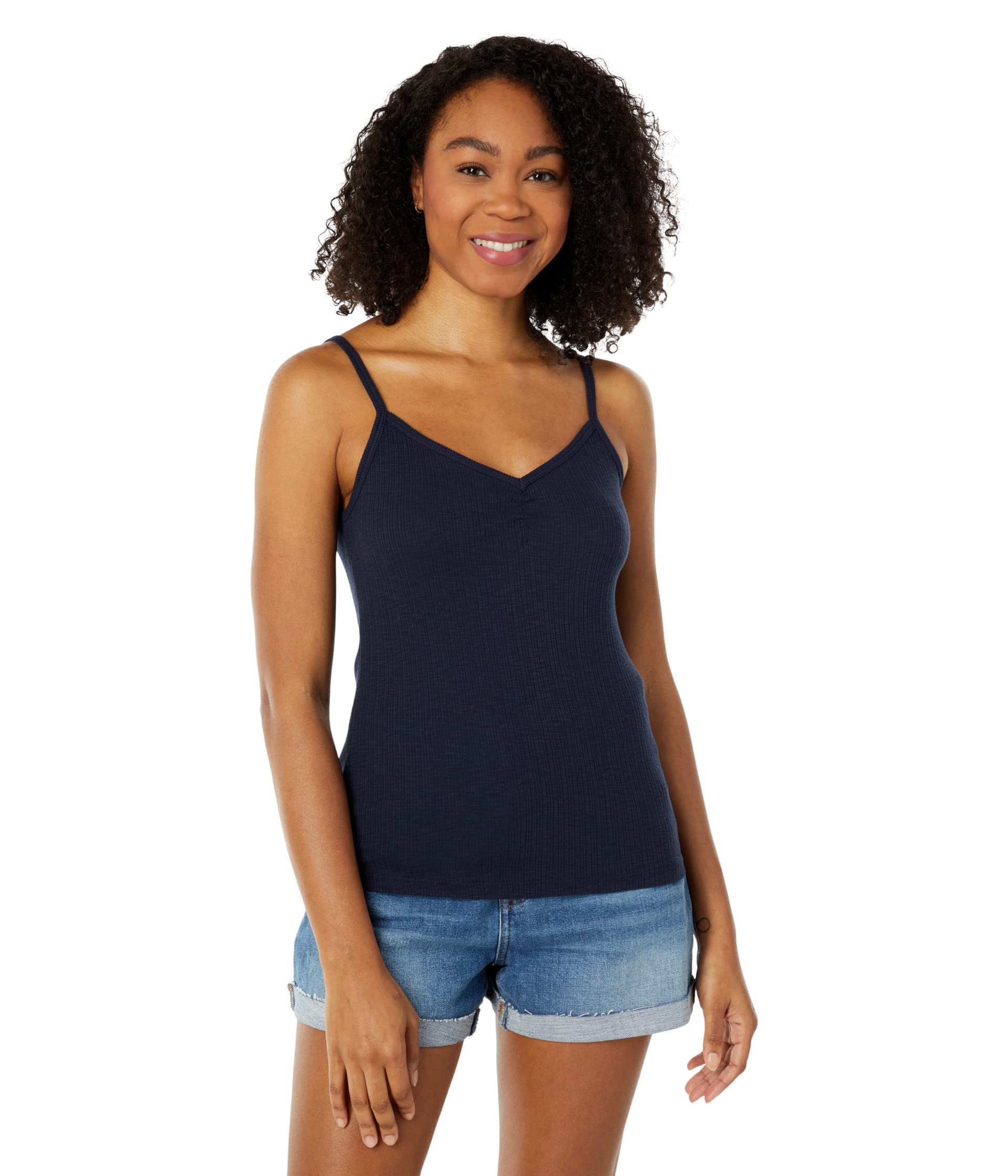 SUNDRY Women's Scallop Edge Cami Top - Lace Trim Summer Tank Tops for Casual Wear, Beach Outfits & Layering