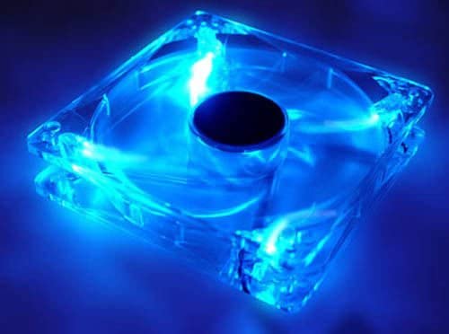 Logisys CF120BL 120mm x 120mm x 25mm Blue LED Case Fan with 4 LEDs - High Airflow PC Cooling for Gaming Rigs, Workstations & Computer Cases