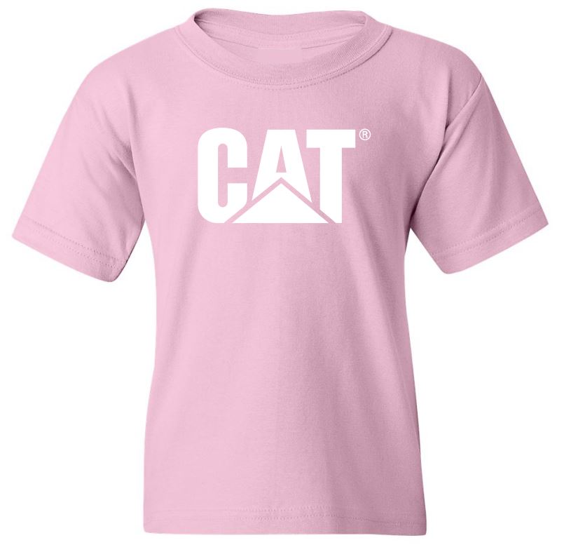 Youth Logo Graphic T-Shirt in Pink - Soft Cotton Tee for Casual Wear, School, and Everyday Outfits