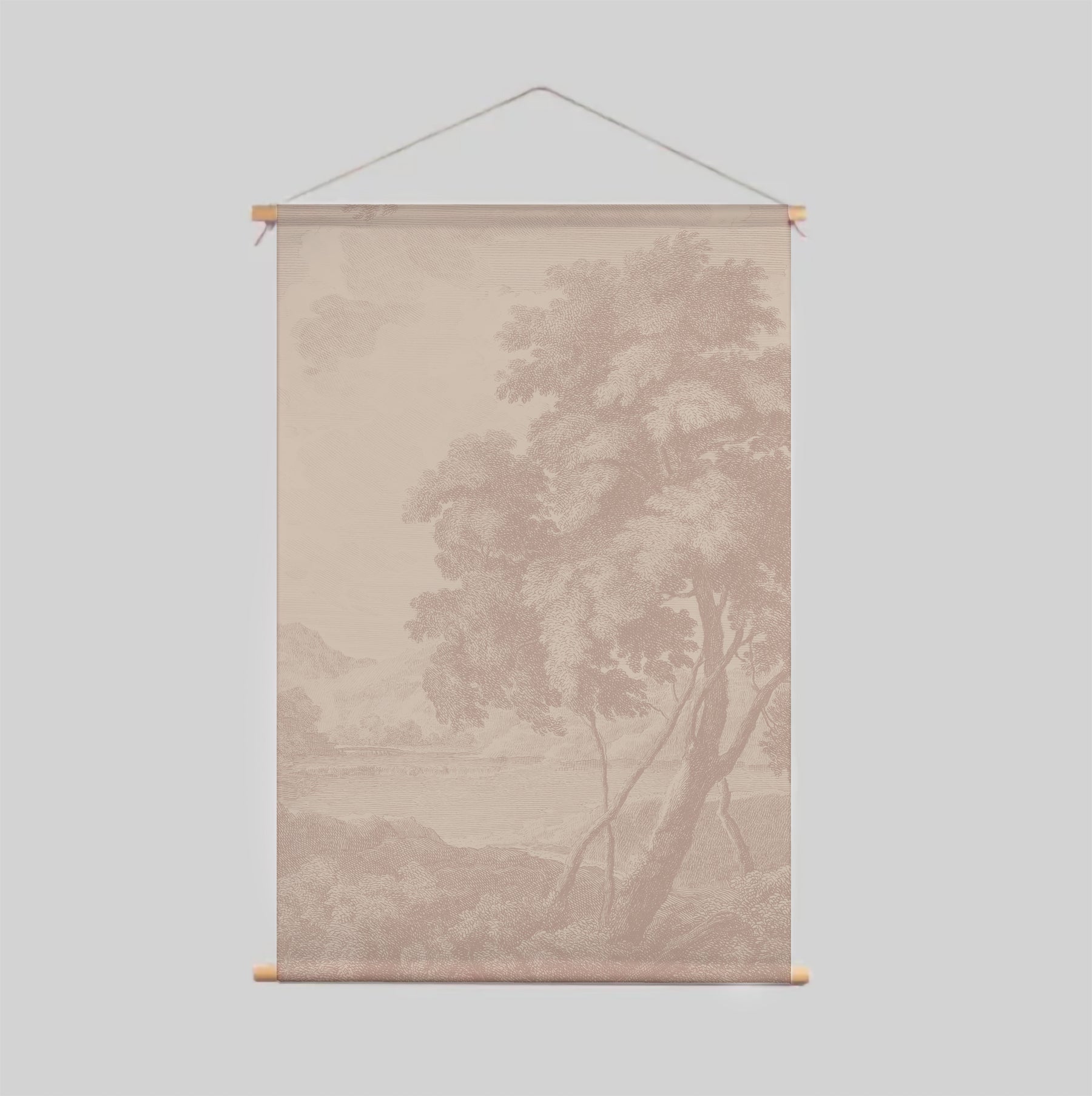 Engraved Terracotta Textile Poster - Vintage Home Decor for Living Room, Bedroom & Office Wall Art