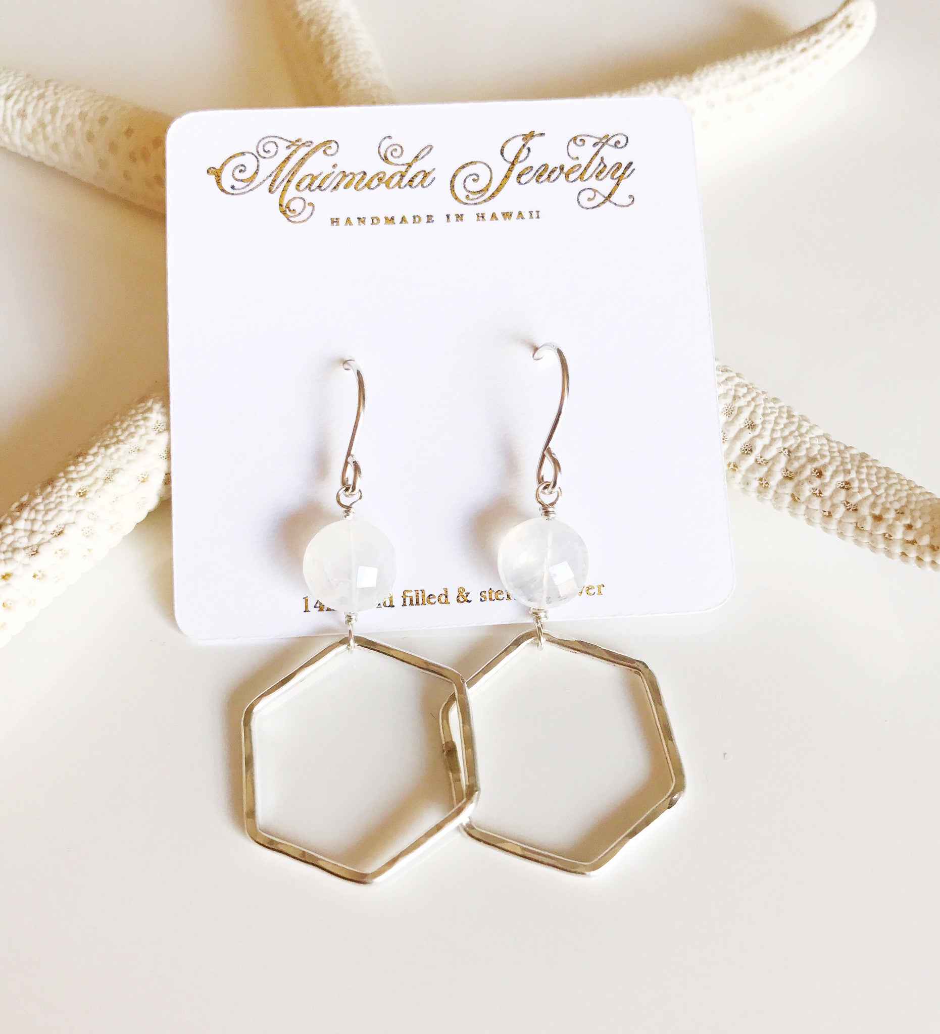 Moonstone Earrings Cecille (E375) – Elegant Sterling Silver Jewelry for Women, Perfect for Weddings & Evening Events