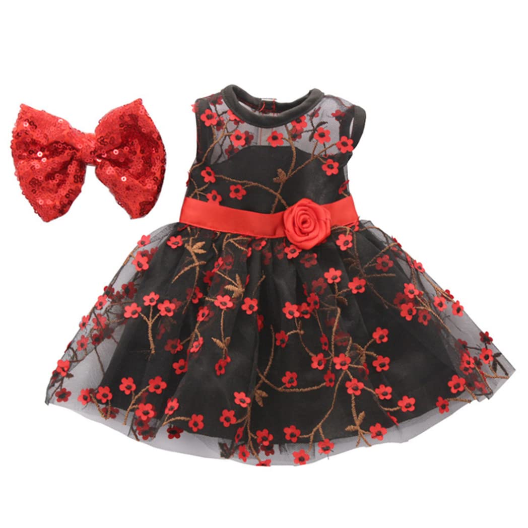 18 Inch Doll Clothes for Girls - Fashionable Doll Dress with Hair Band & Accessories (Black) | Perfect for Playtime, Dress-Up & Collectible Dolls