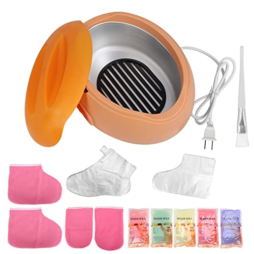 Professional Paraffin Wax Machine Kit with Wax Gloves & Booties - Deep Moisturizing & Soothing Hand & Feet Skin Care - Paraffin Wax Warmer for Spa, Salon, Home Use - Perfect for Dry, Cracked Skin Relief & Relaxation