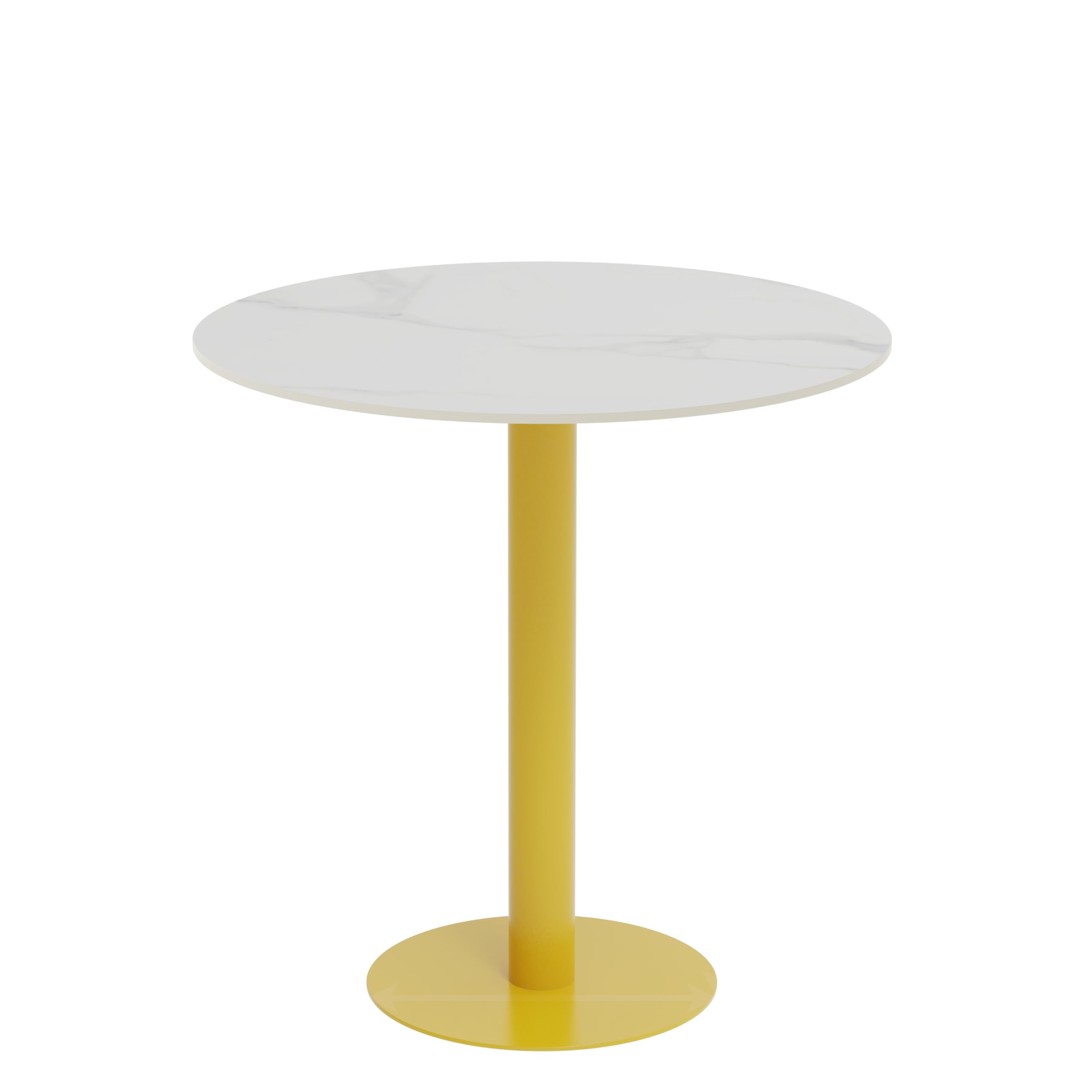 Wisfor Sintered Stone Dining Table - 30 Inch Round Modern Coffee Table for Living Room, Bar Height (30.7