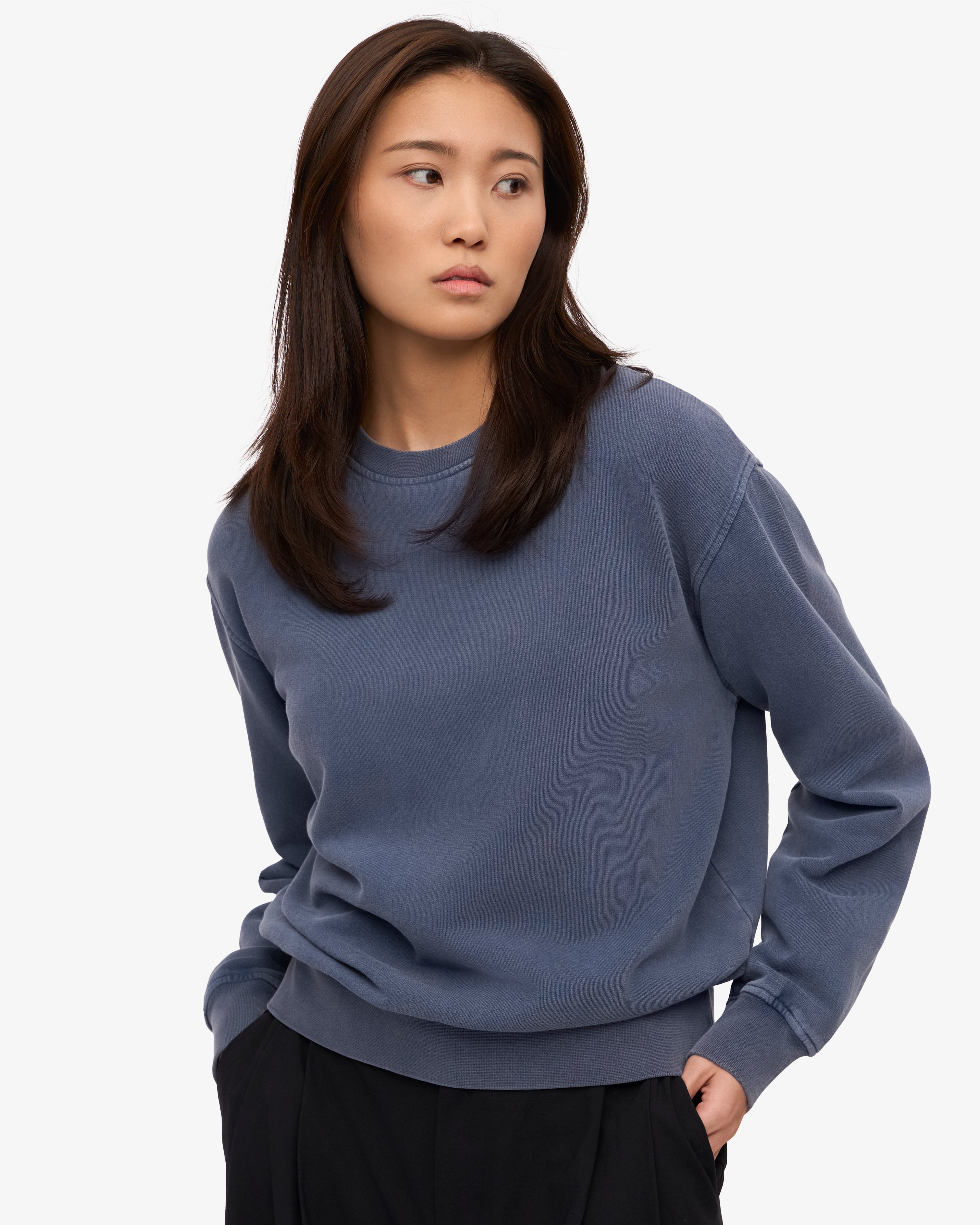 Organic Cotton Women's Classic Crew Neck T-Shirt - Soft & Comfortable Neptune Blue Tee for Casual Wear, Workout & Everyday Outfits